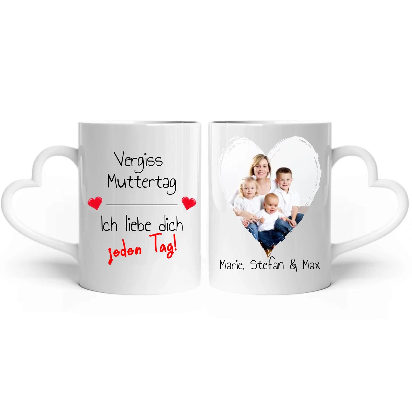 Personalisierte Tasse: Wir lieben Dich jeden Tag | Muttertag - individuelle Tasse für Mama | Personalize Palace