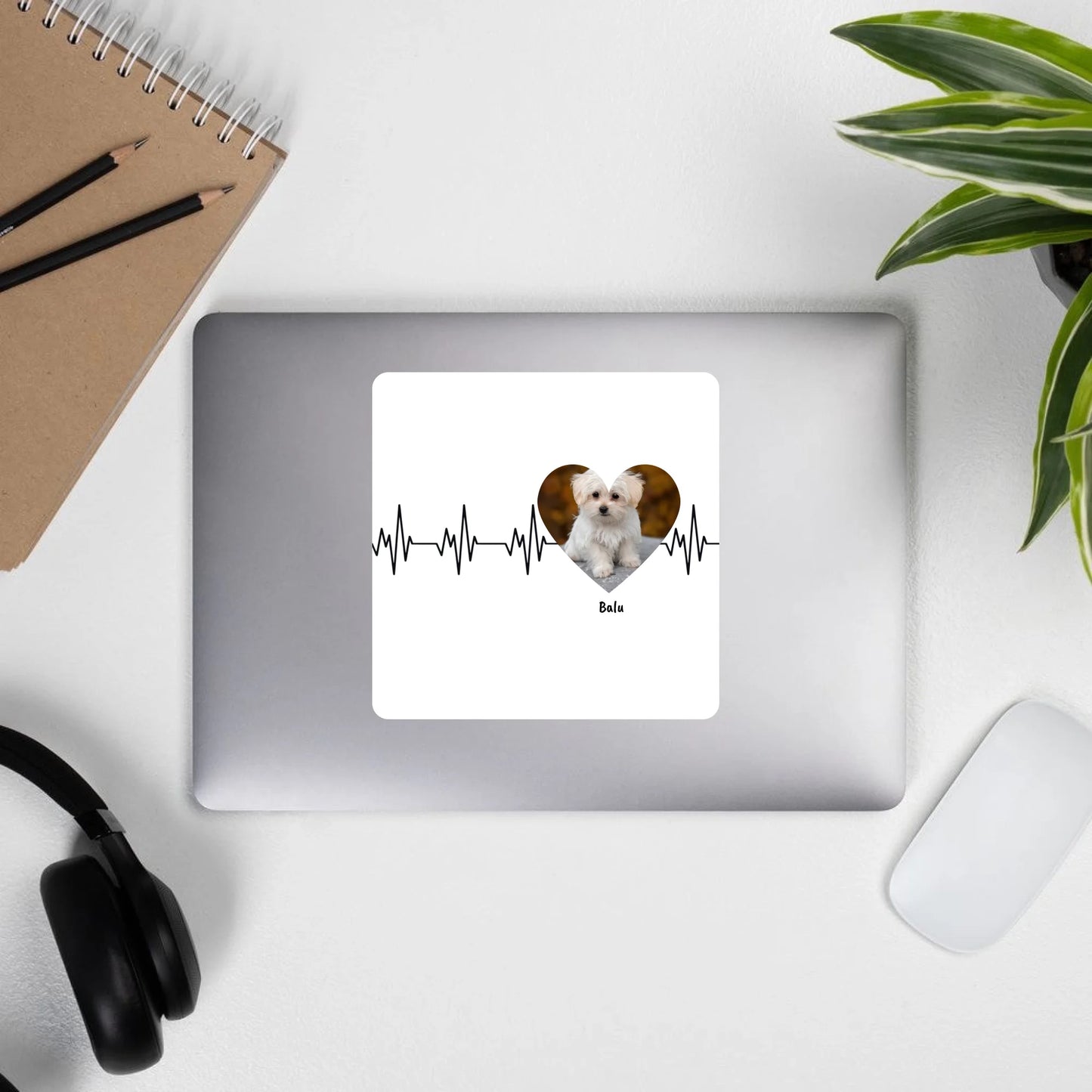 Heartbeat for Animals sticker - personalized sticker or car sticker