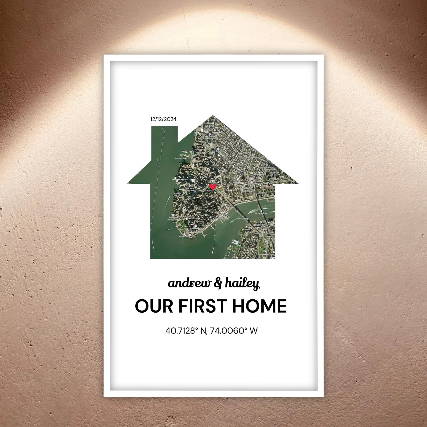 Unser erstes Zuhause - individuelles Stadtkarten-Poster | Personalize Palace