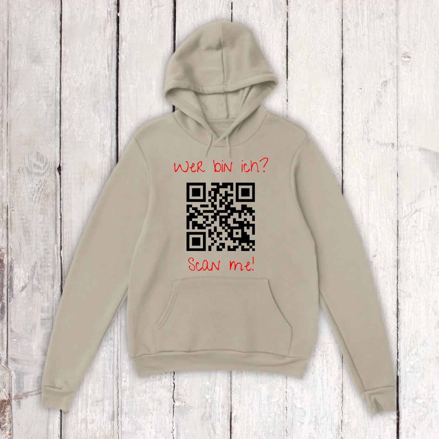 Your QR code | Barcode with text - Individual code hoodie