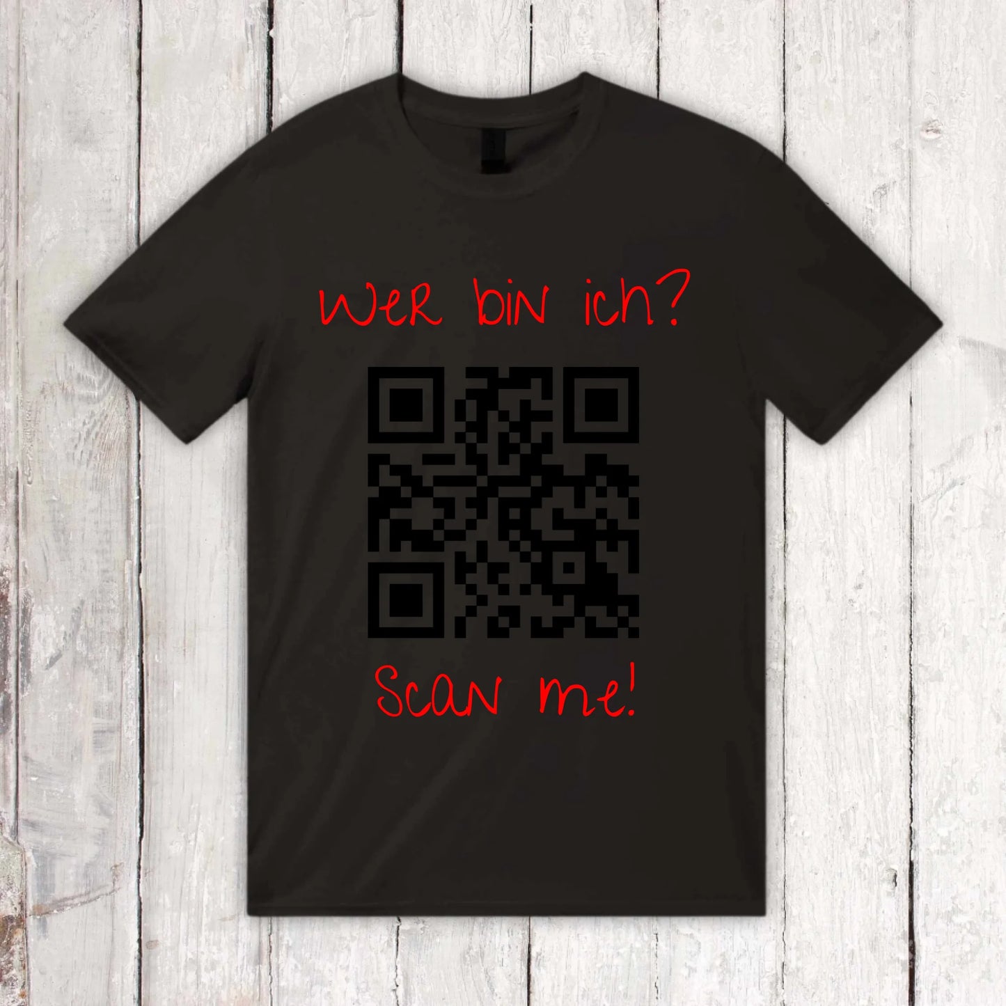 Your QR code | barcode with text - personalized T-shirt