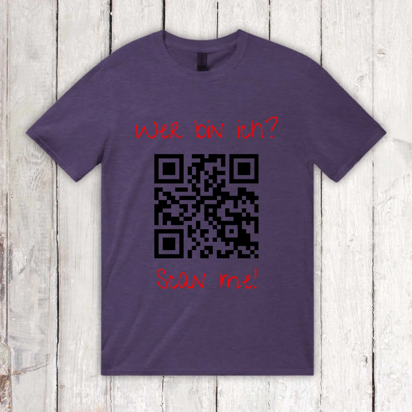 Your QR code | barcode with text - personalized T-shirt