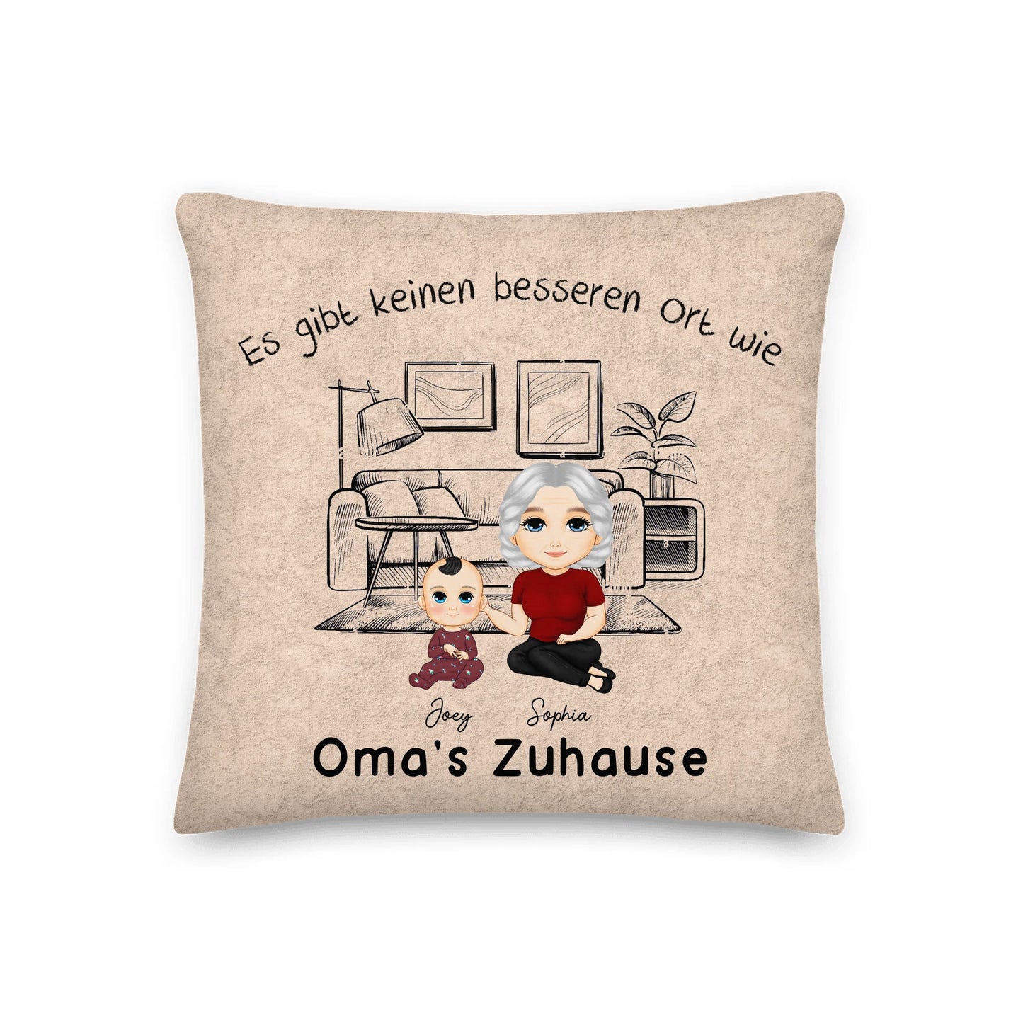 Personalisiertes Kissen: Bei Oma ist es am schönsten - individuelles Oma Kissen | Personalize Palace