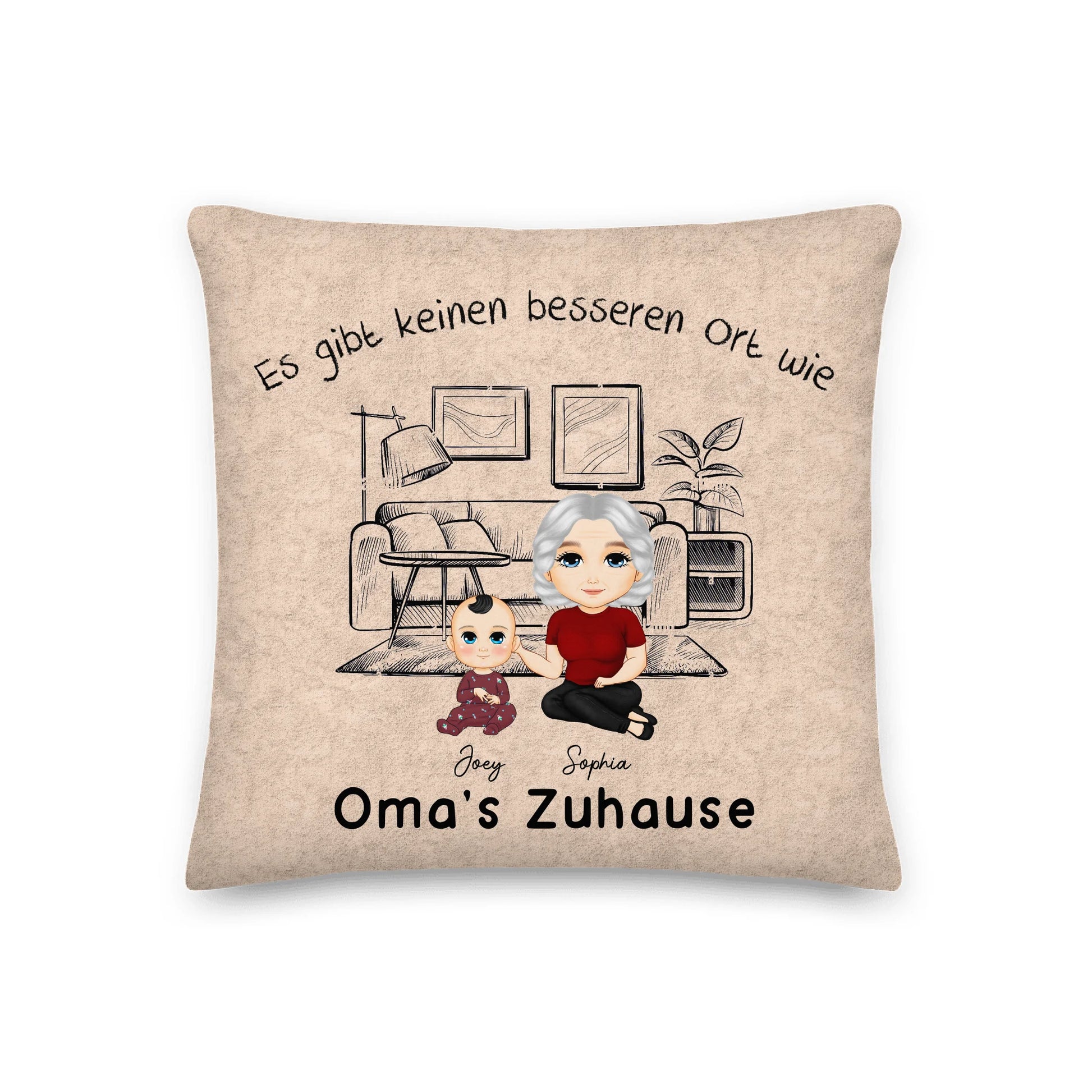 Personalisiertes Kissen: Bei Oma ist es am schönsten - individuelles Oma Kissen | Personalize Palace