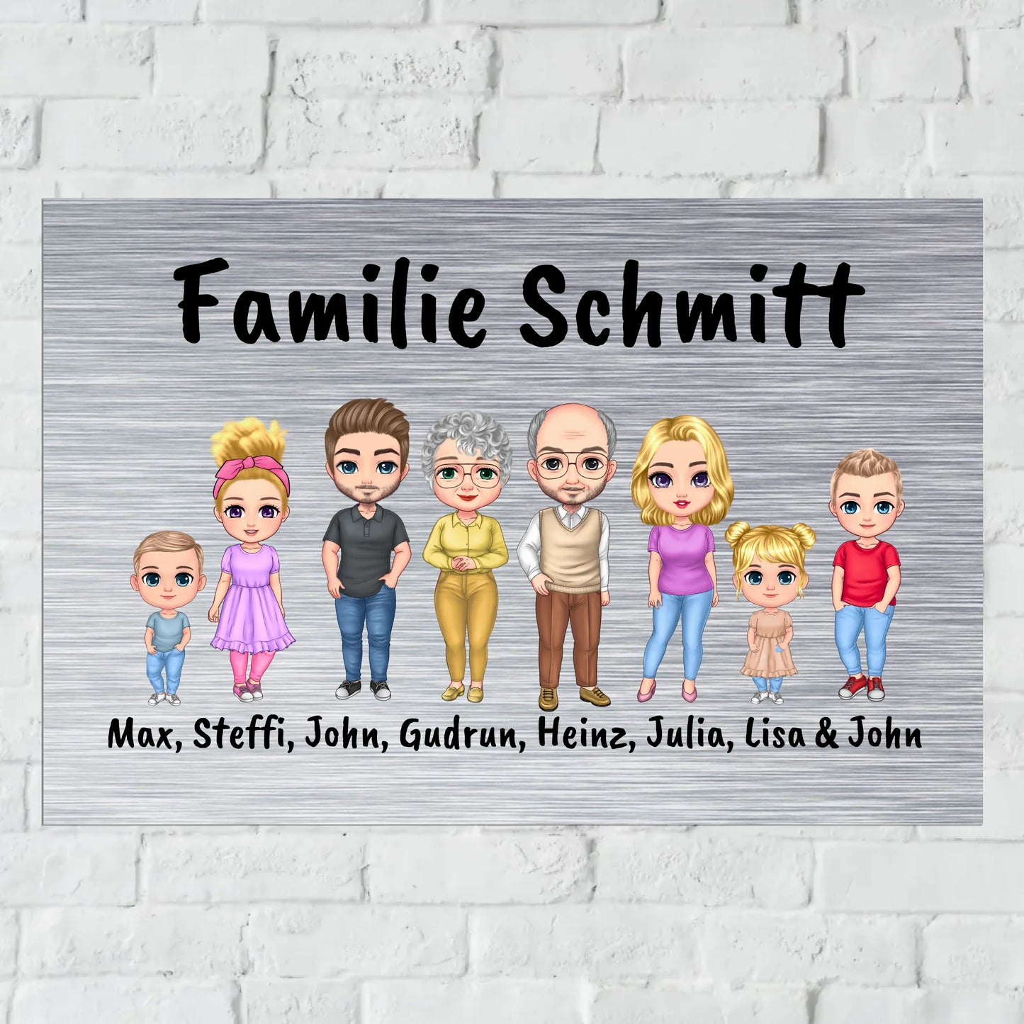 Personalisiertes Schild: dein Foto als Cartoon Zeichentrick - Individuelles Türschild | Personalize Palace