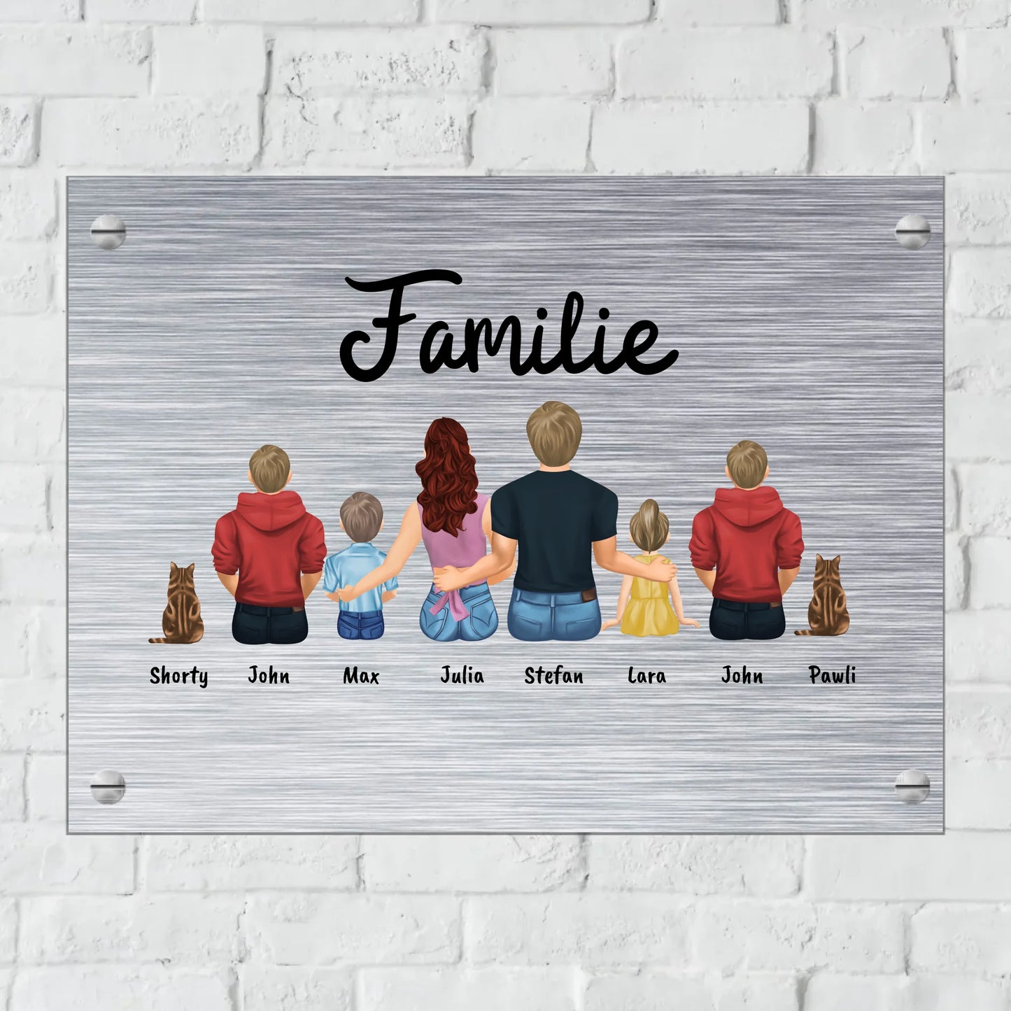 Türschild mit Löchern zum Befestigen für Innen und Außen