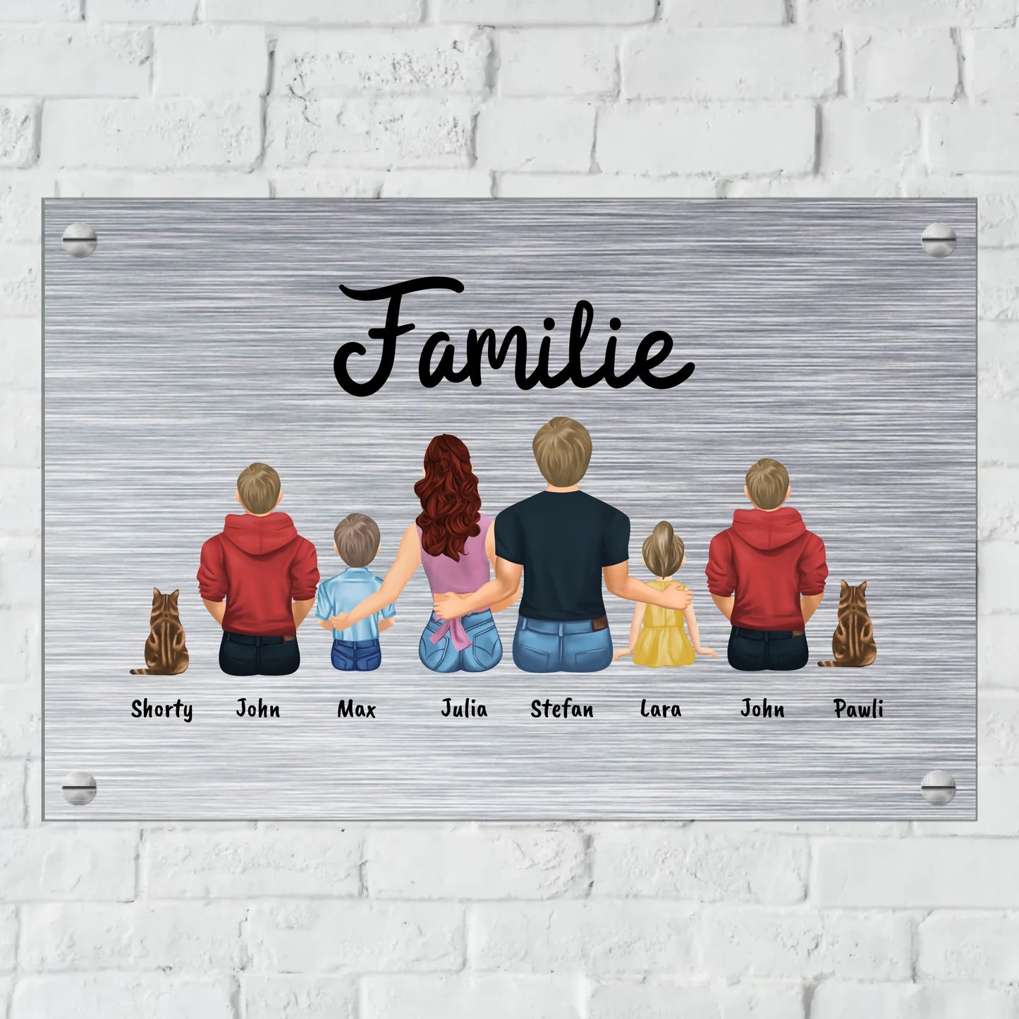 Türschild mit Löchern zum Befestigen für Innen und Außen