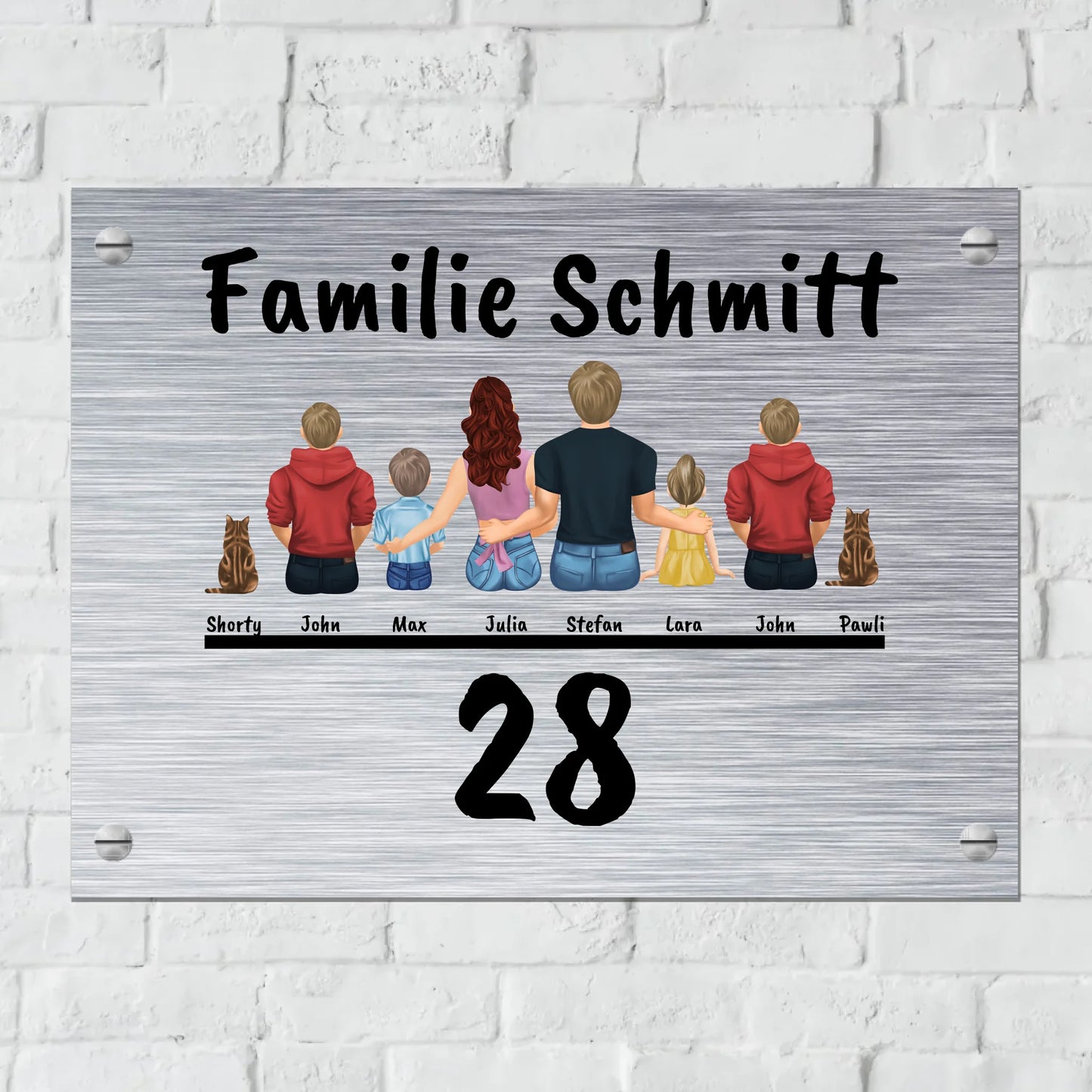 Aluminium Schild für Innen und Außen mit Löchern