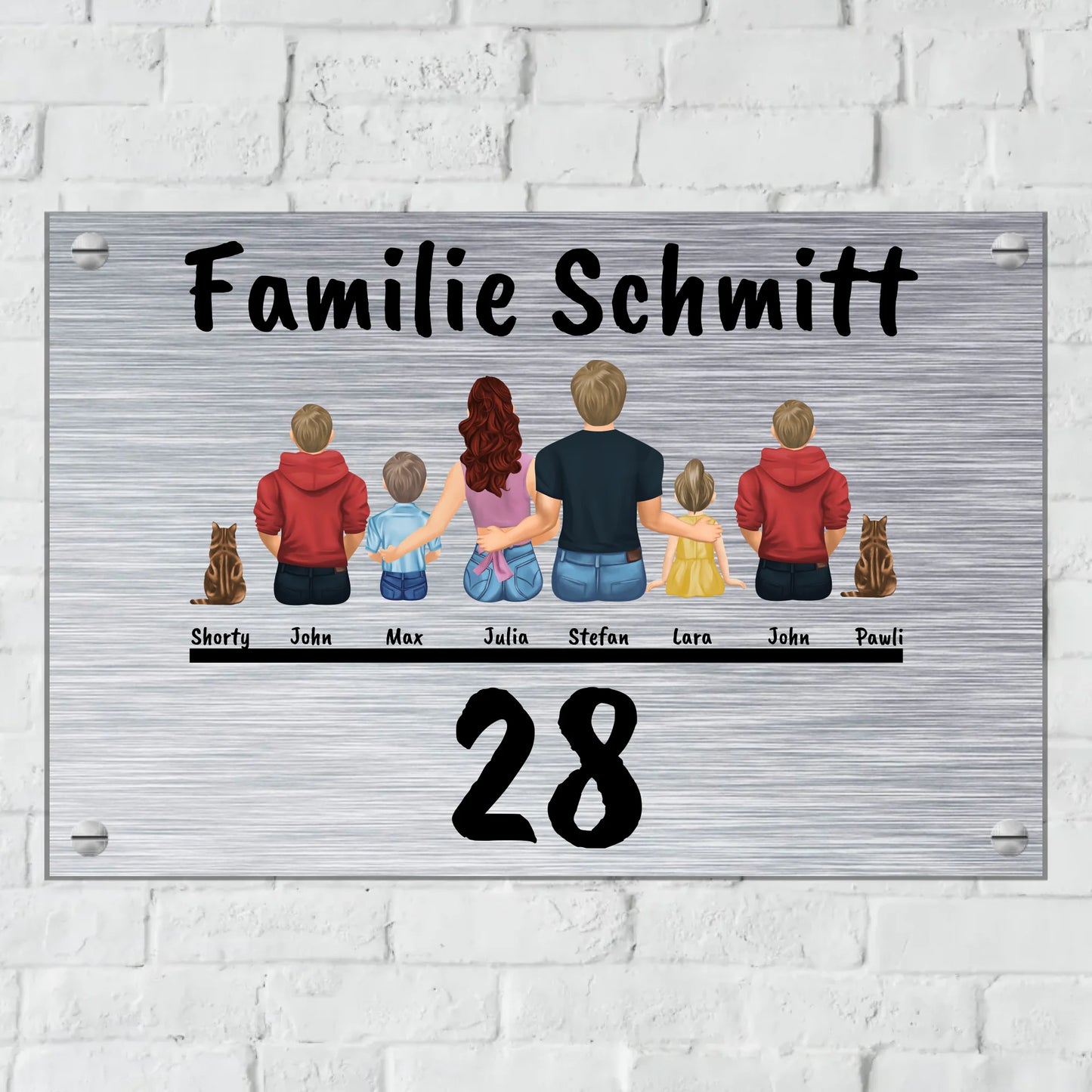 Aluminium Schild für Innen und Außen mit Löchern