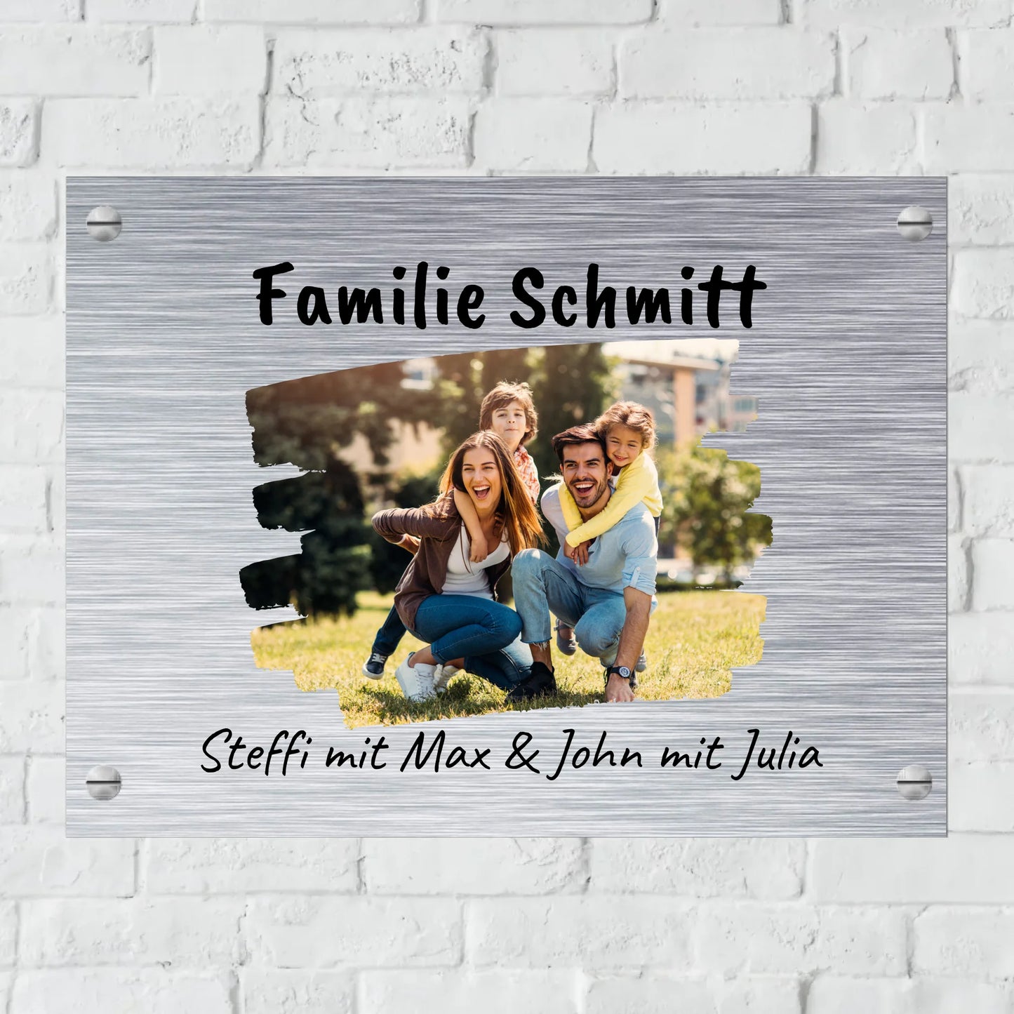 Aluminium Schild für Innen und Außen mit Löchern zur Befestigung