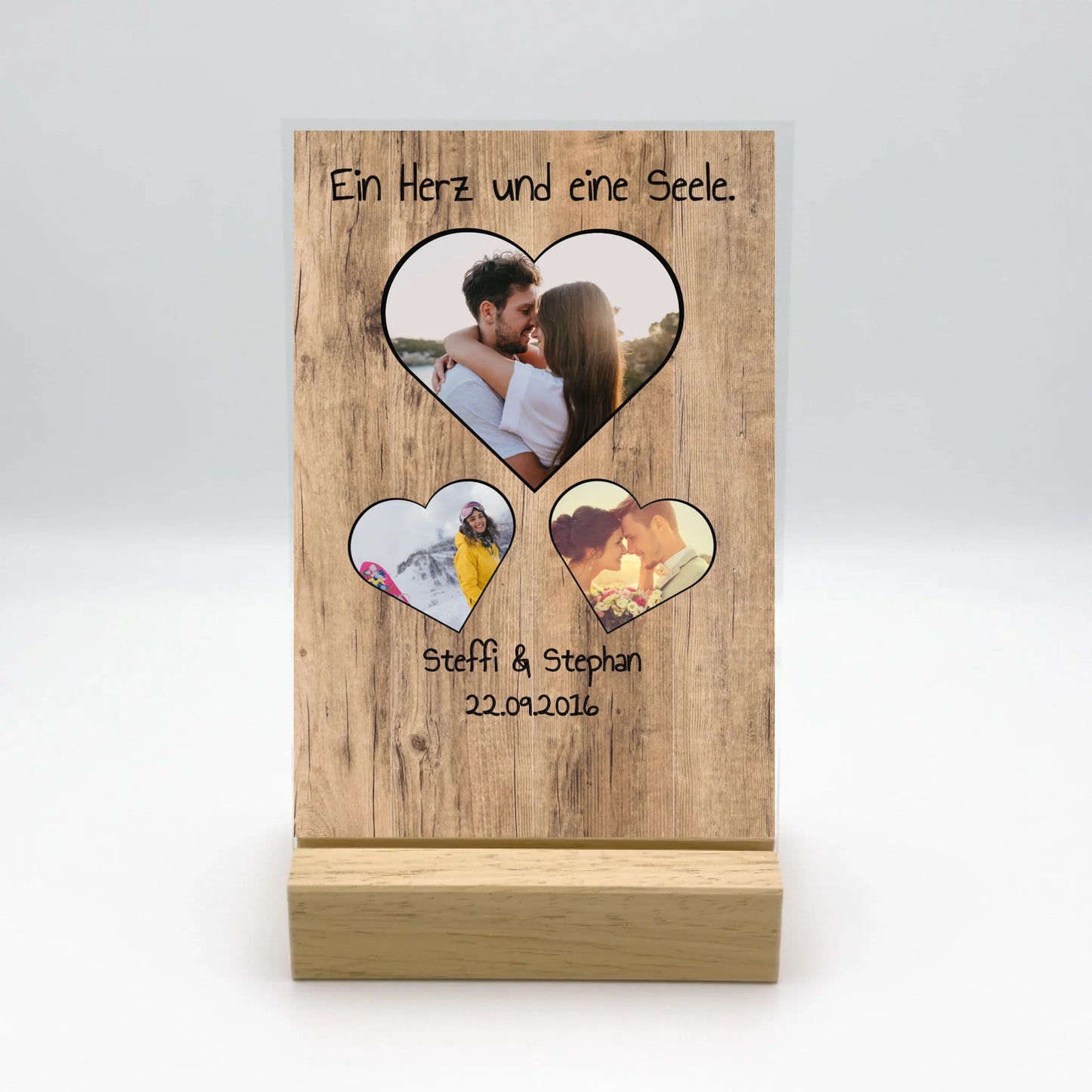 Your personalized photo light in cartoon design - Individual acrylic glass with stand