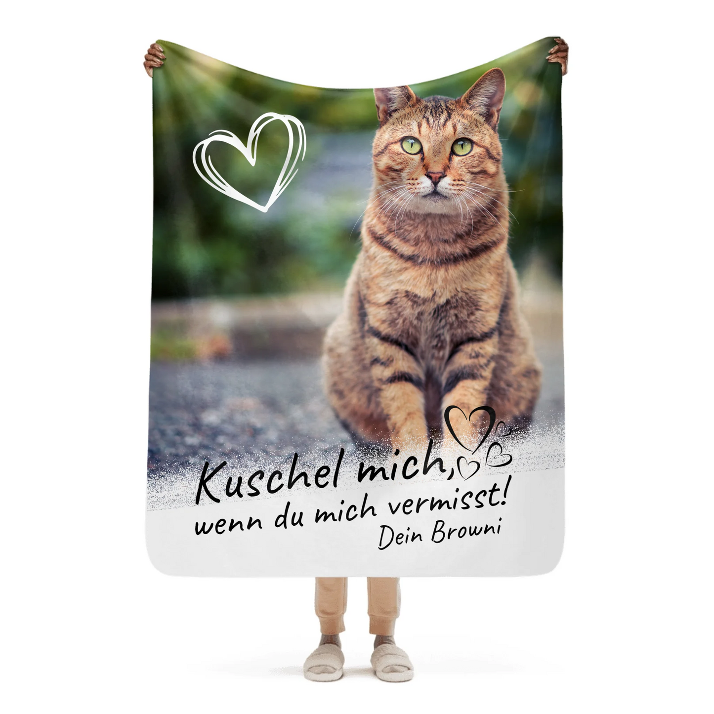 Personalisierte Decke: Katzendecke | Wenn du mich vermisst - Individuelle Fotodecke | Personalize Palace