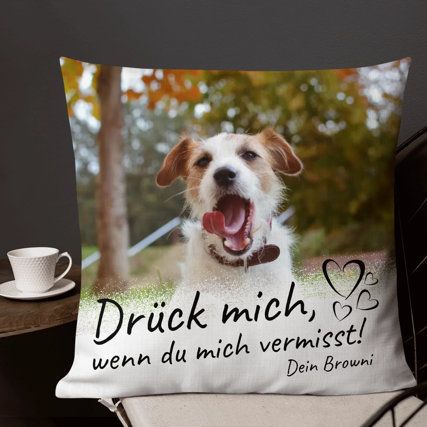 Personalisiertes Kissen: Das Leben ist besser mit meinem Tier - Individuelles Kissen | Personalize Palace