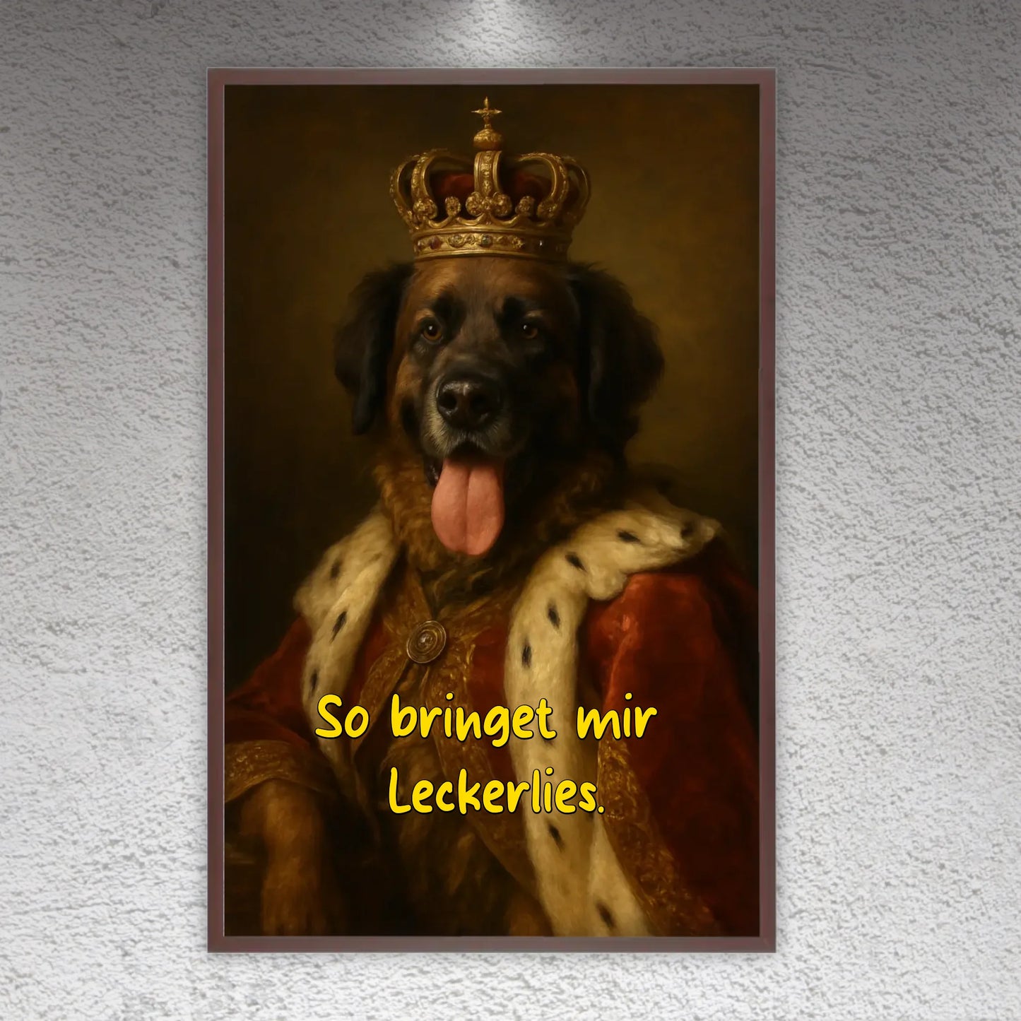 Your pet photo as a royal painting - personalized poster with frame