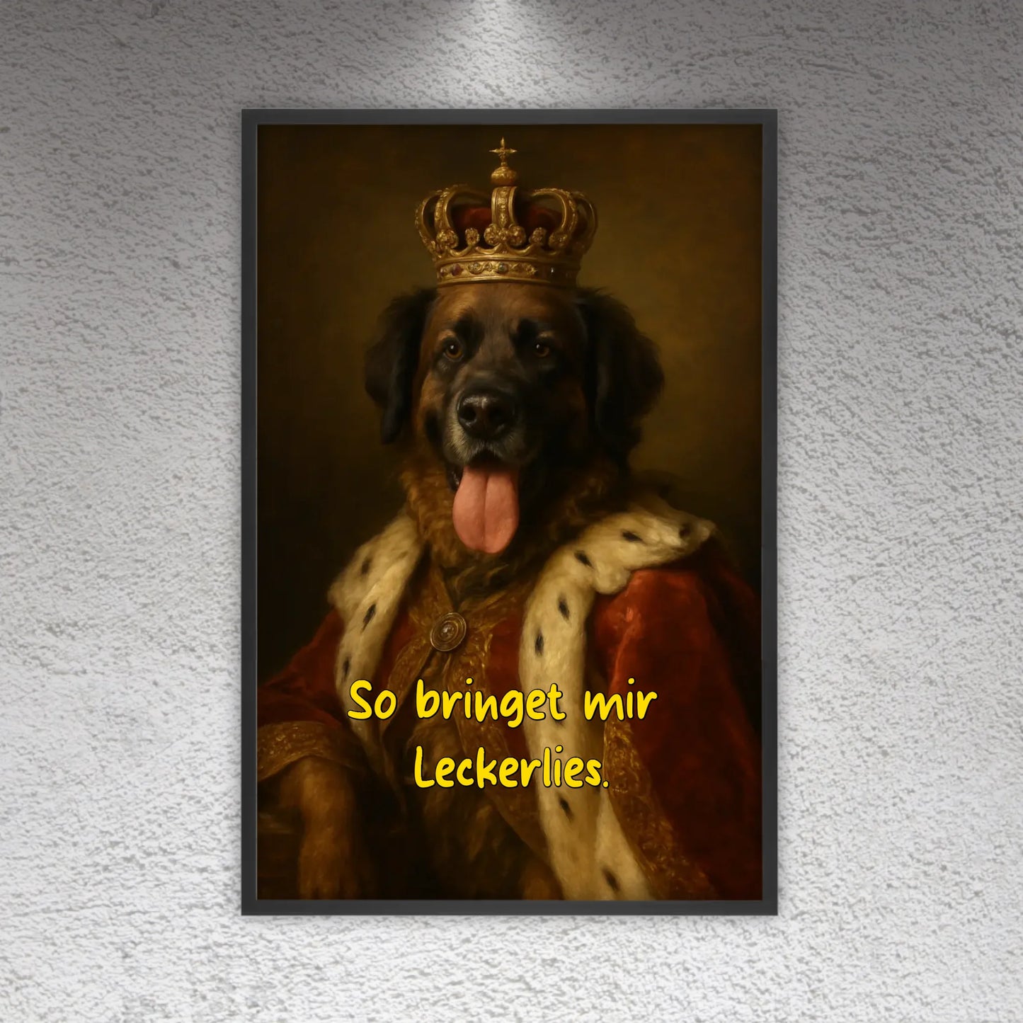 Your pet photo as a royal painting - personalized poster with frame