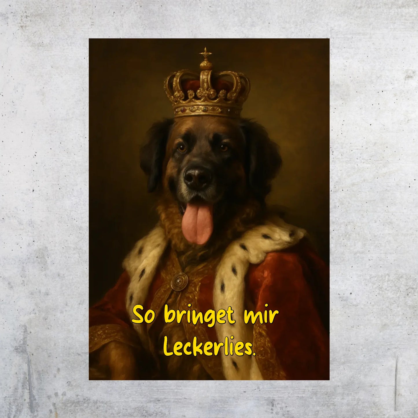 Your pet photo as a royal painting - personalized poster with frame