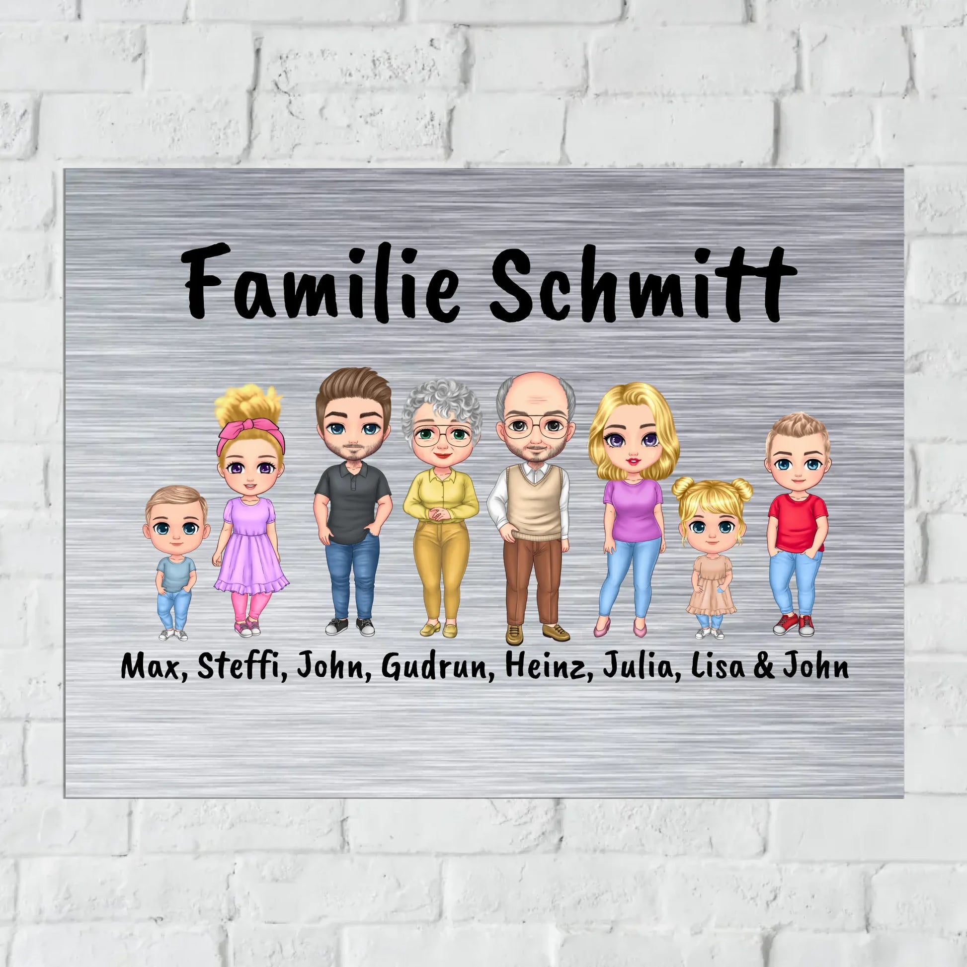 Personalisiertes Schild: Cartoon, Zeichentrick Haustürschild - Individuelles Türschild | Personalize Palace