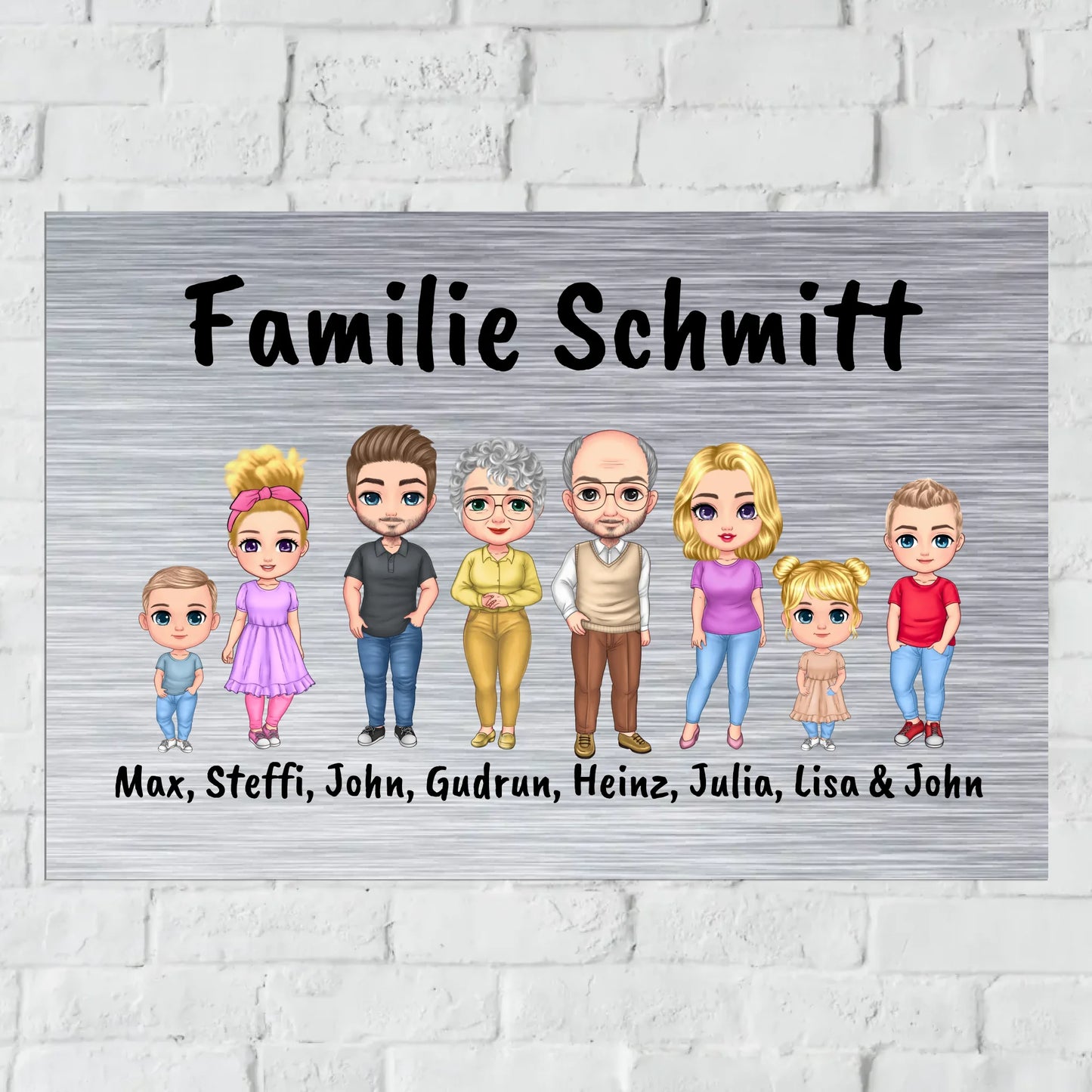 Personalisiertes Schild: Cartoon, Zeichentrick Haustürschild - Individuelles Türschild | Personalize Palace