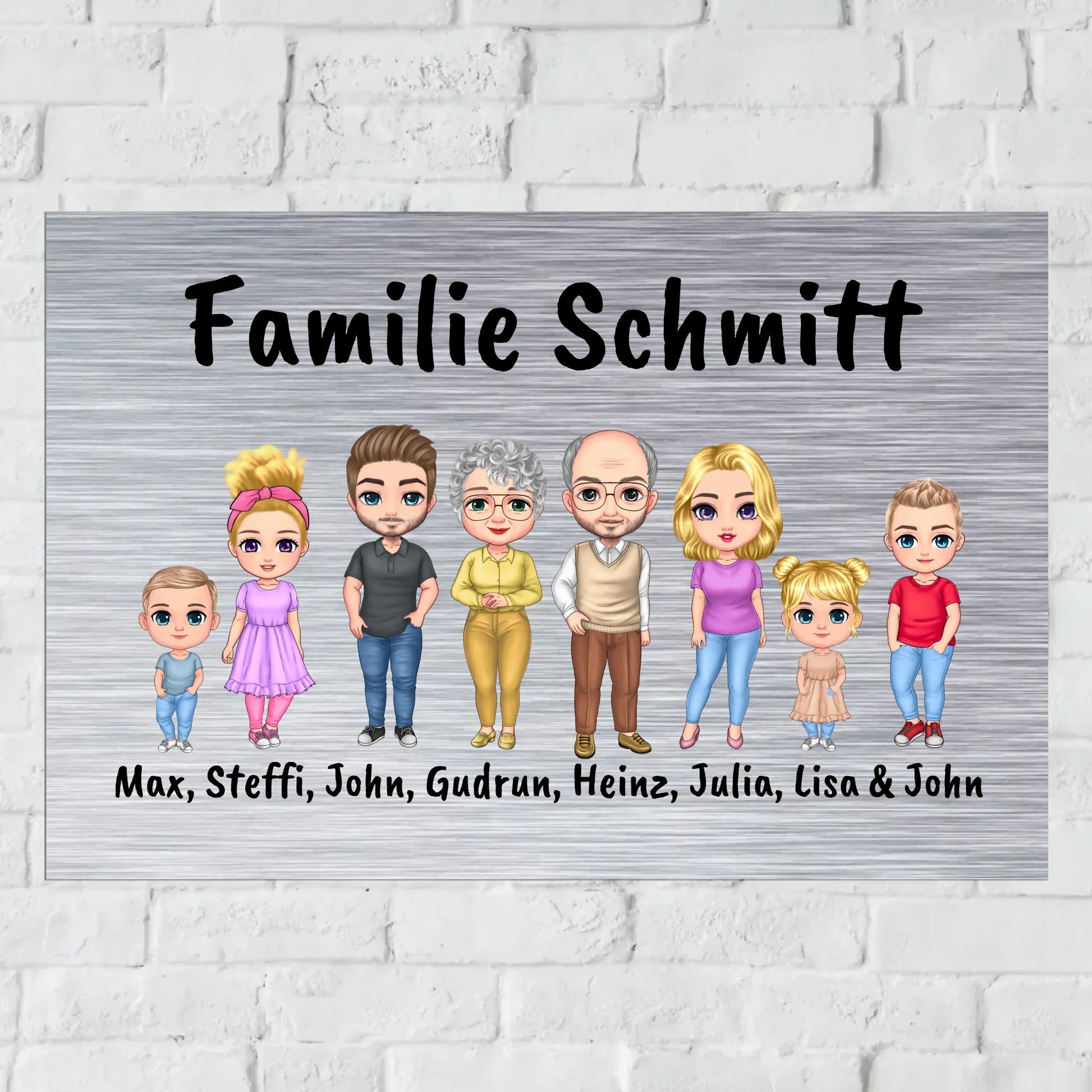 Personalisiertes Schild: Cartoon, Zeichentrick Haustürschild - Individuelles Türschild | Personalize Palace