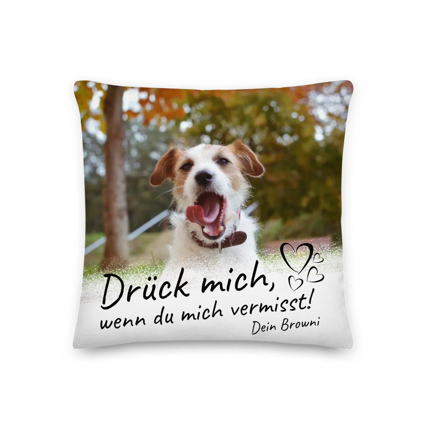 Personalisiertes Kissen: Gedenkkissen mit Hundefoto und Trauerspruch – individuelles Kissen | Personalize Palace