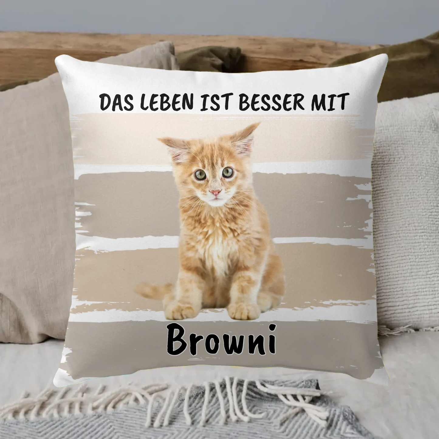 Memorial pillow with dog photo and condolence message – personalized pillow