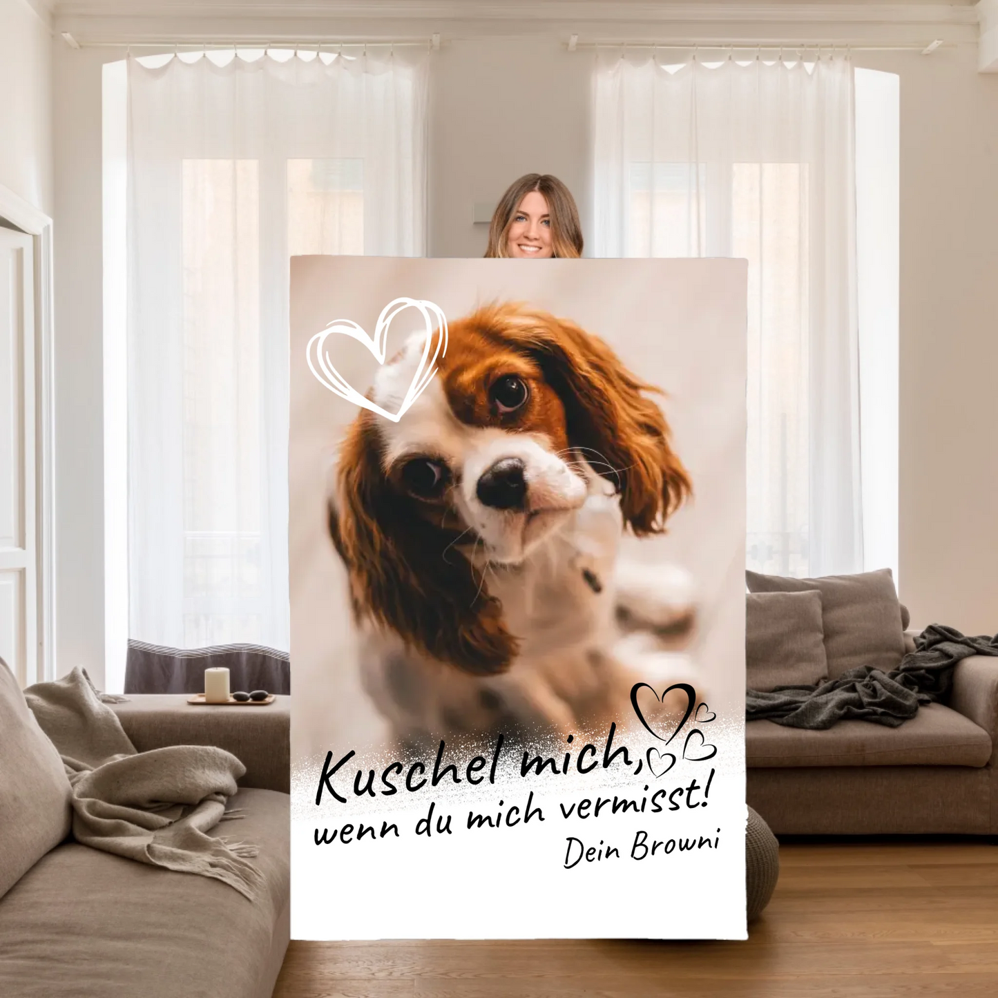 Personalisierte Decke: Trauerspruch Decke als Andenken an deine Fellnase - Individuelle Decke | Personalize Palace