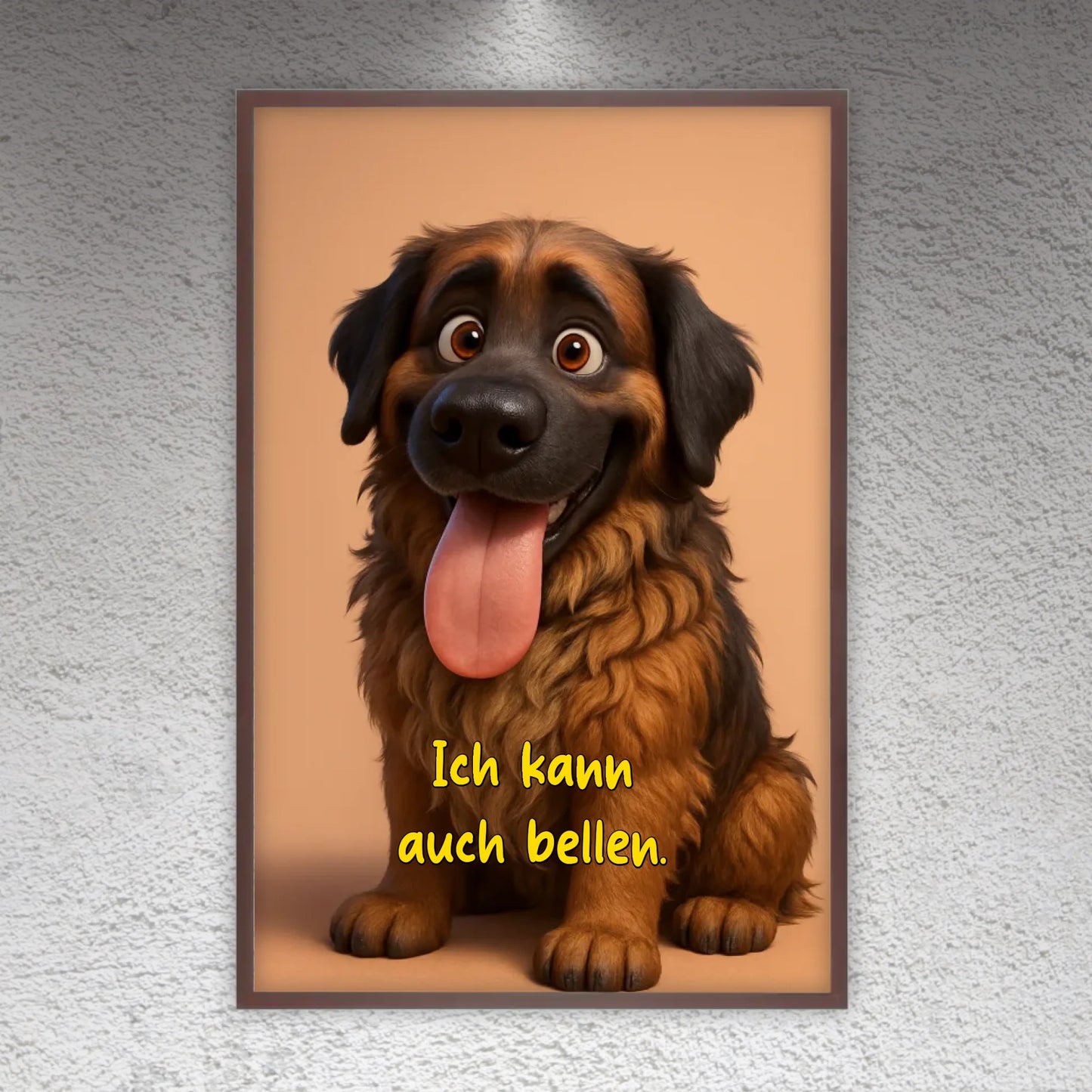 Your pet as a cartoon - personalized poster with frame