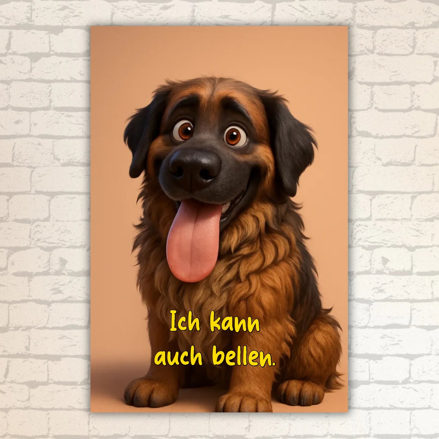Your pet as a cartoon - personalized poster with frame