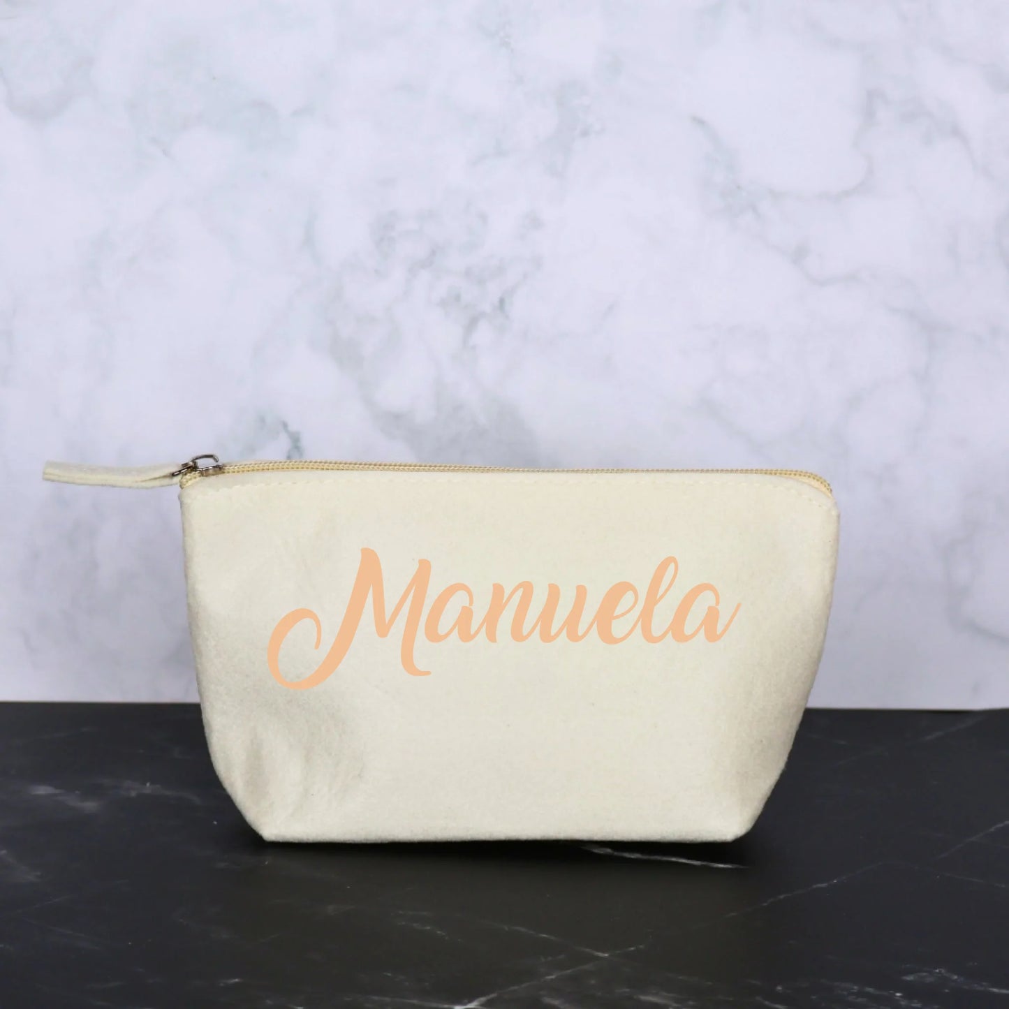 Dein Name oder Text - Individuelle Filz Kosmetiktasche | Personalize Palace