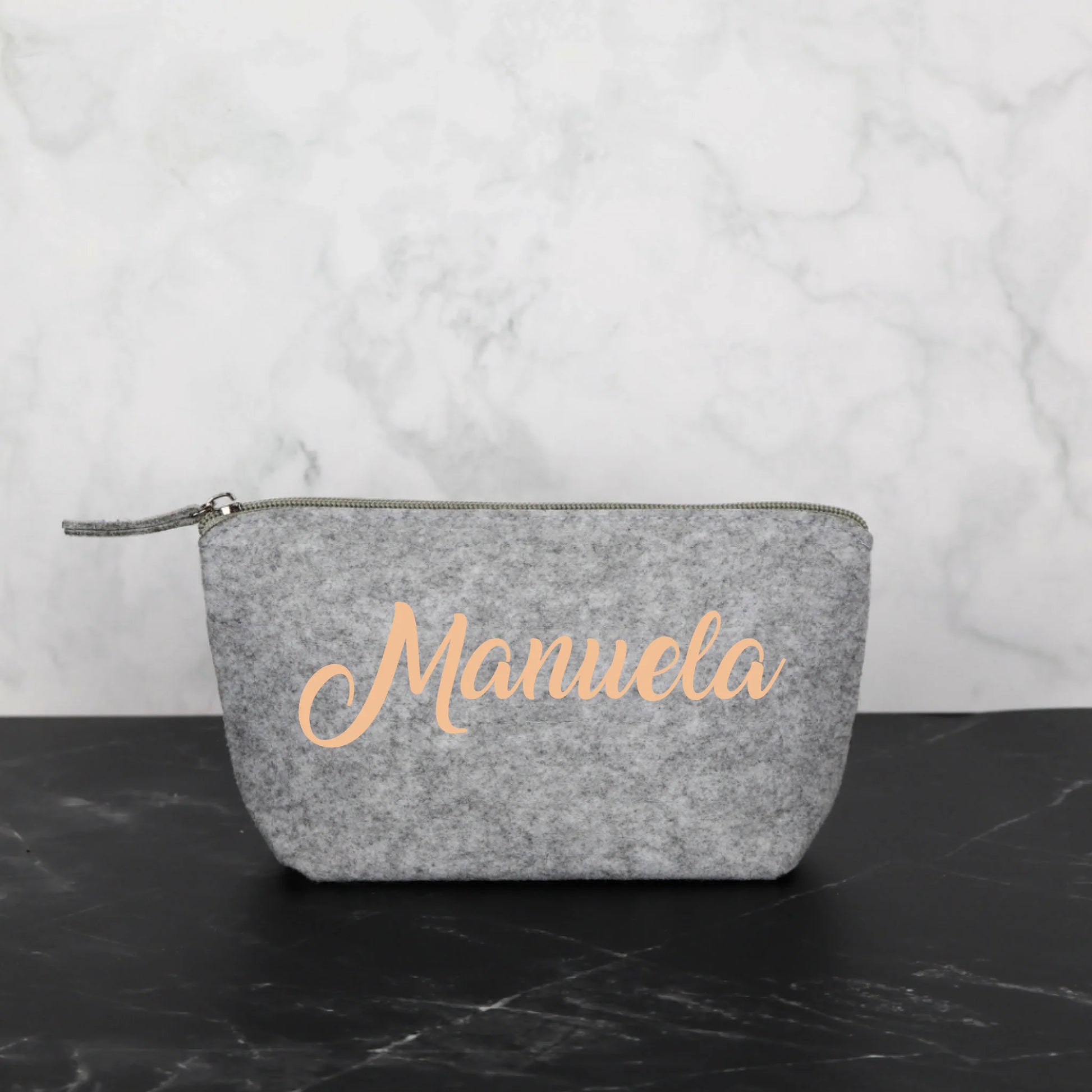 Dein Name oder Text - Individuelle Filz Kosmetiktasche | Personalize Palace