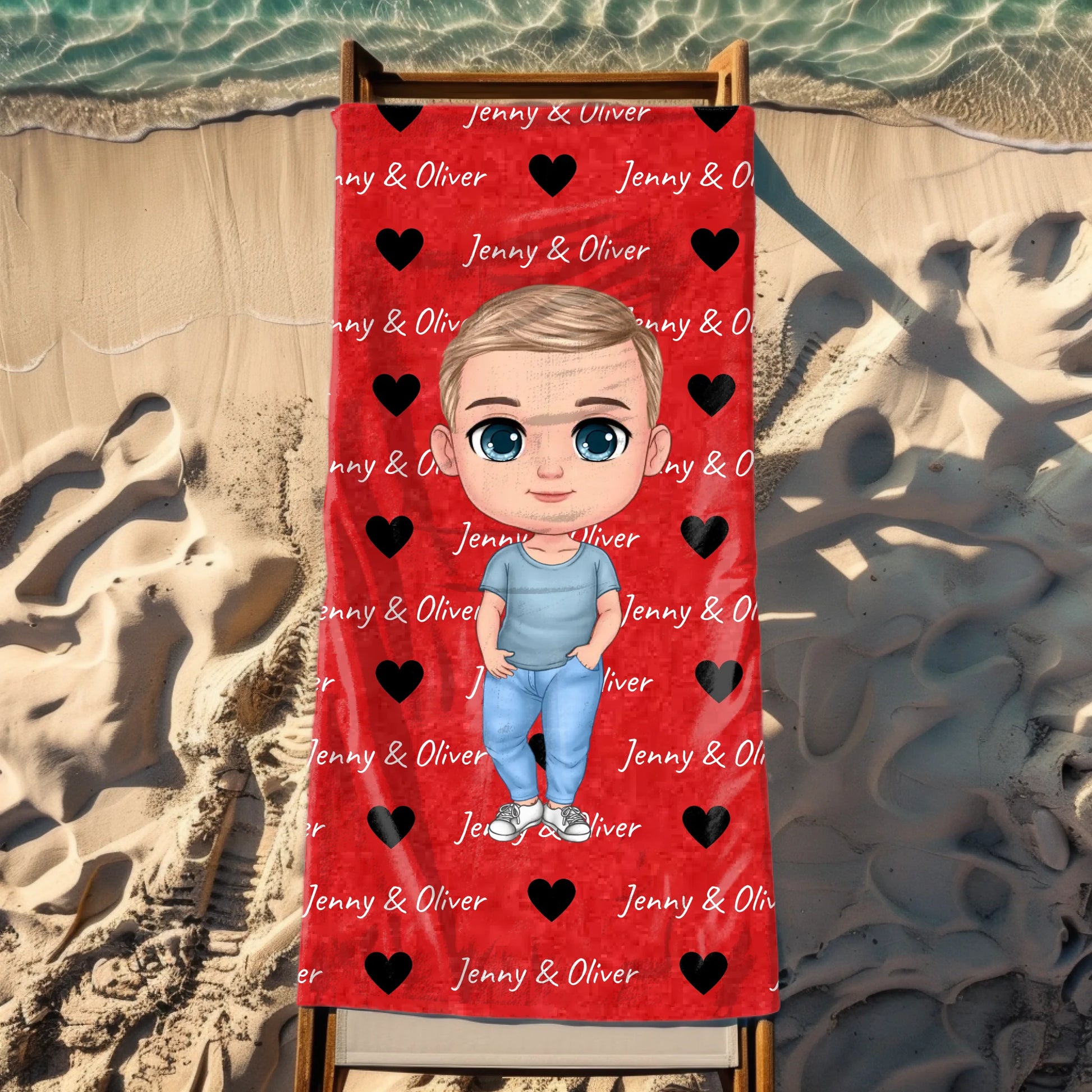 Strandhandtuch oder Poolhandtuch