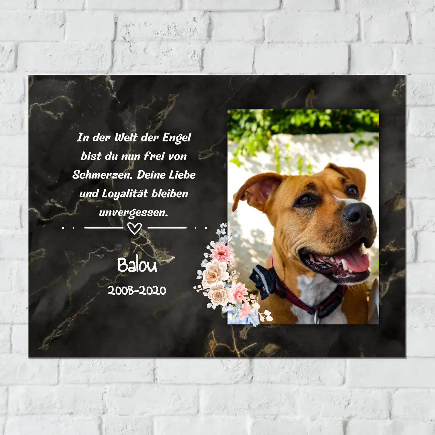 Personalisiertes Schild: Trauerschild mit Trauerspruch - Individuelles Metallschild (2) | Personalize Palace