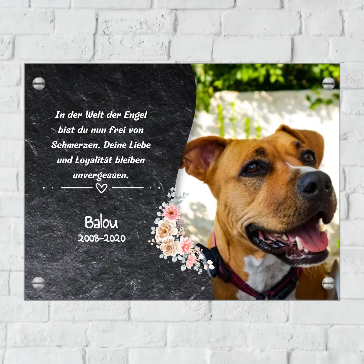 Personalisiertes Schild: Trauerschild mit Trauerspruch - Individuelles Metallschild (2) | Personalize Palace