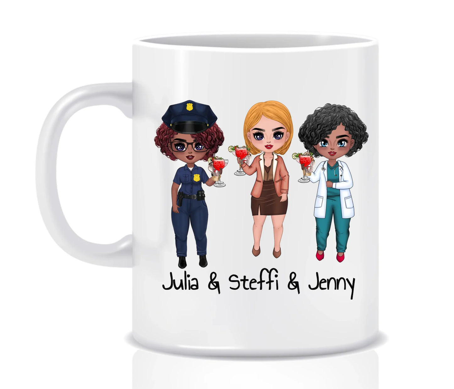 Police, hospital or office besties, nurses - personalized pillow