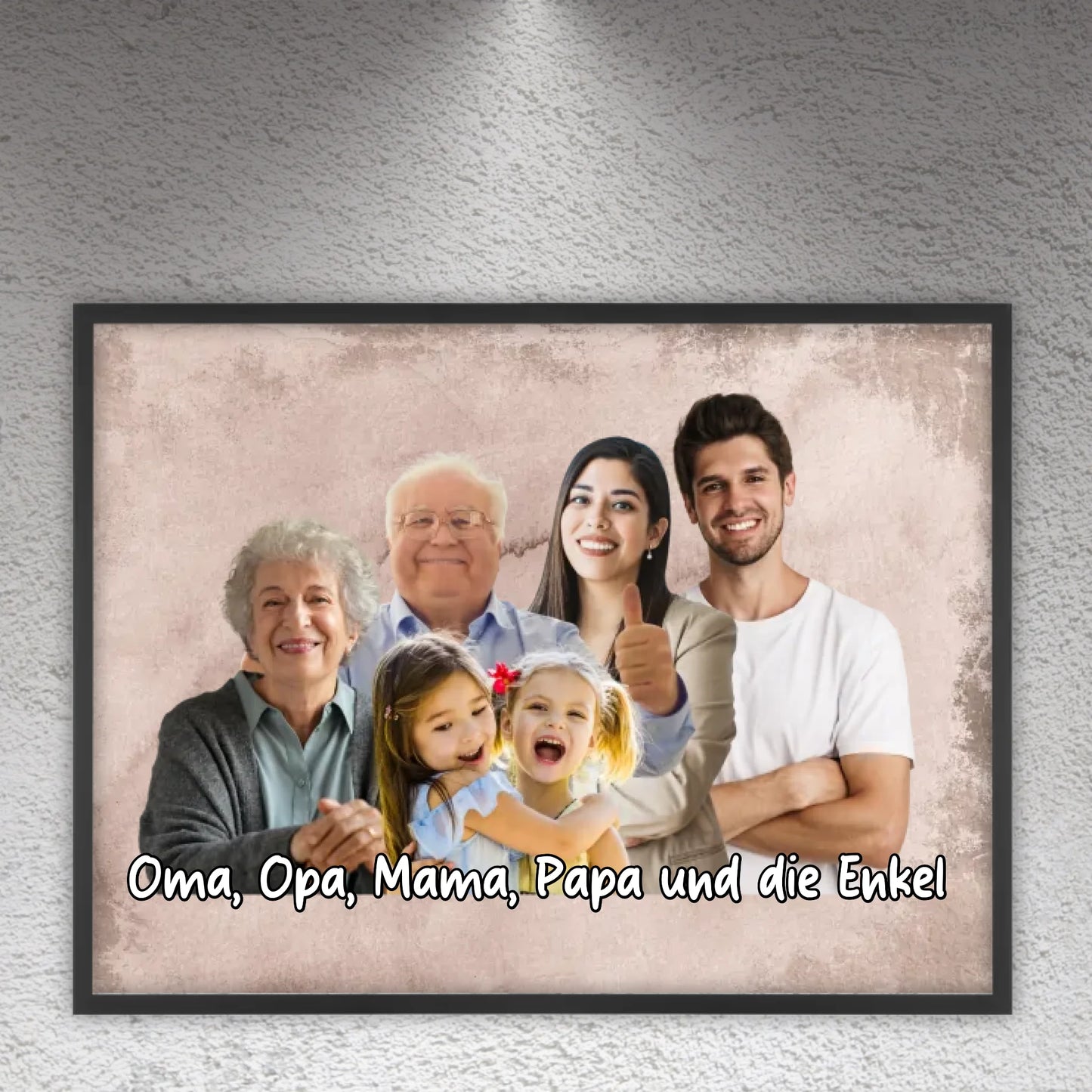 Several people combined from individual photos - individual canvas