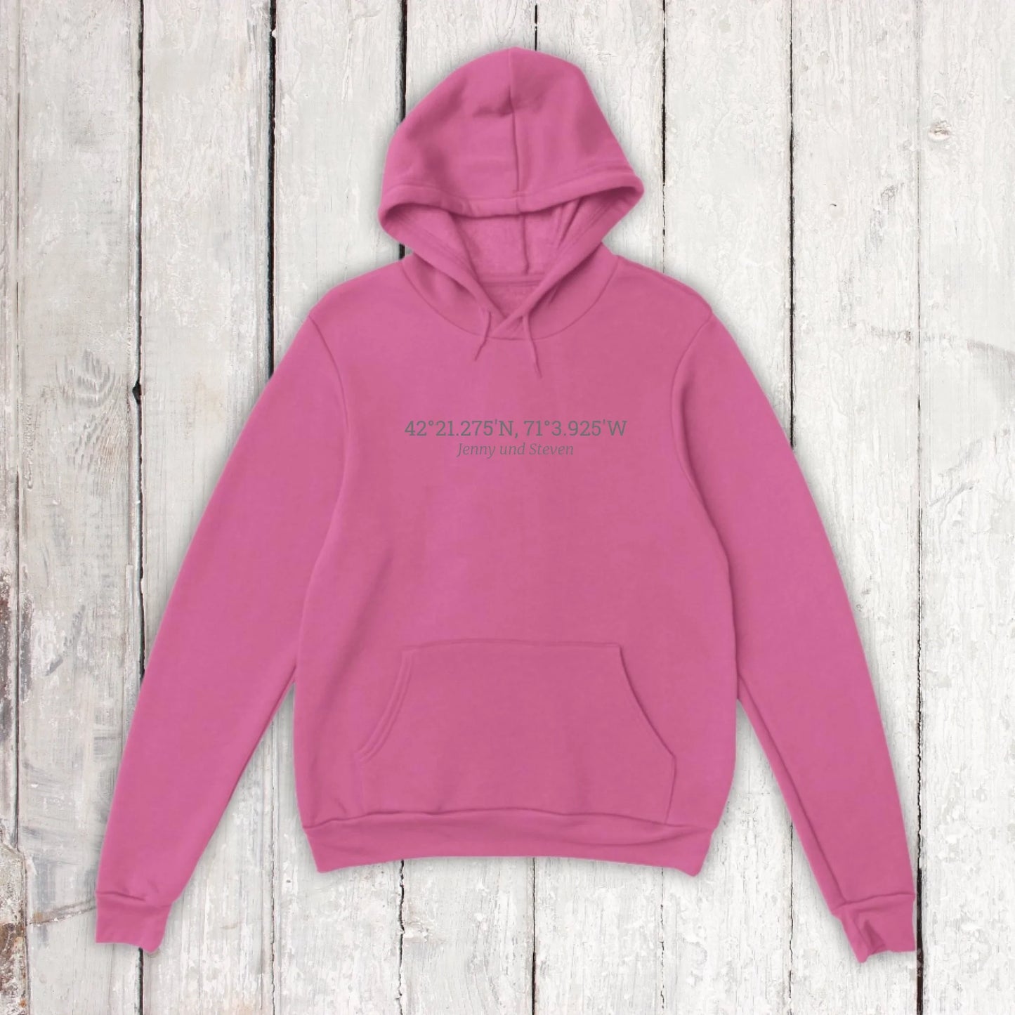 eure gemeinsamen Koordinaten - individueller Hoodie | Personalize Palace