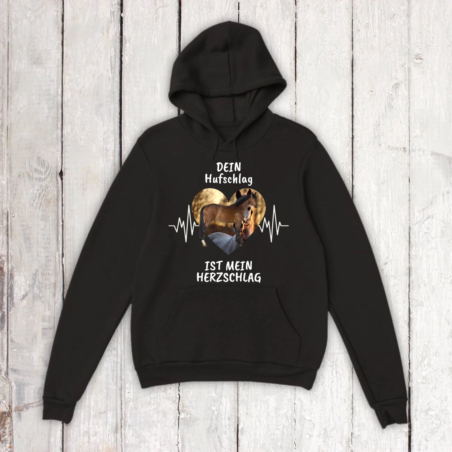 T-shirt with horse heartbeat and your photo