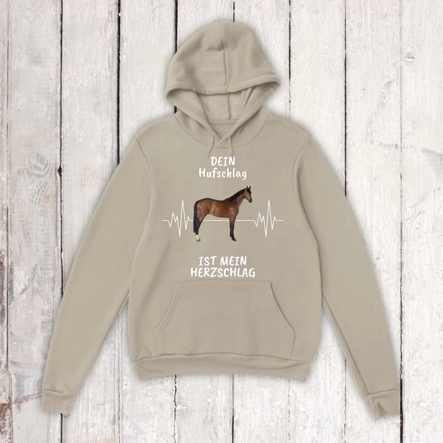 Hoodie mit Pferde Herzschlag und deinem Foto - individueller Hoodie | Personalize Palace