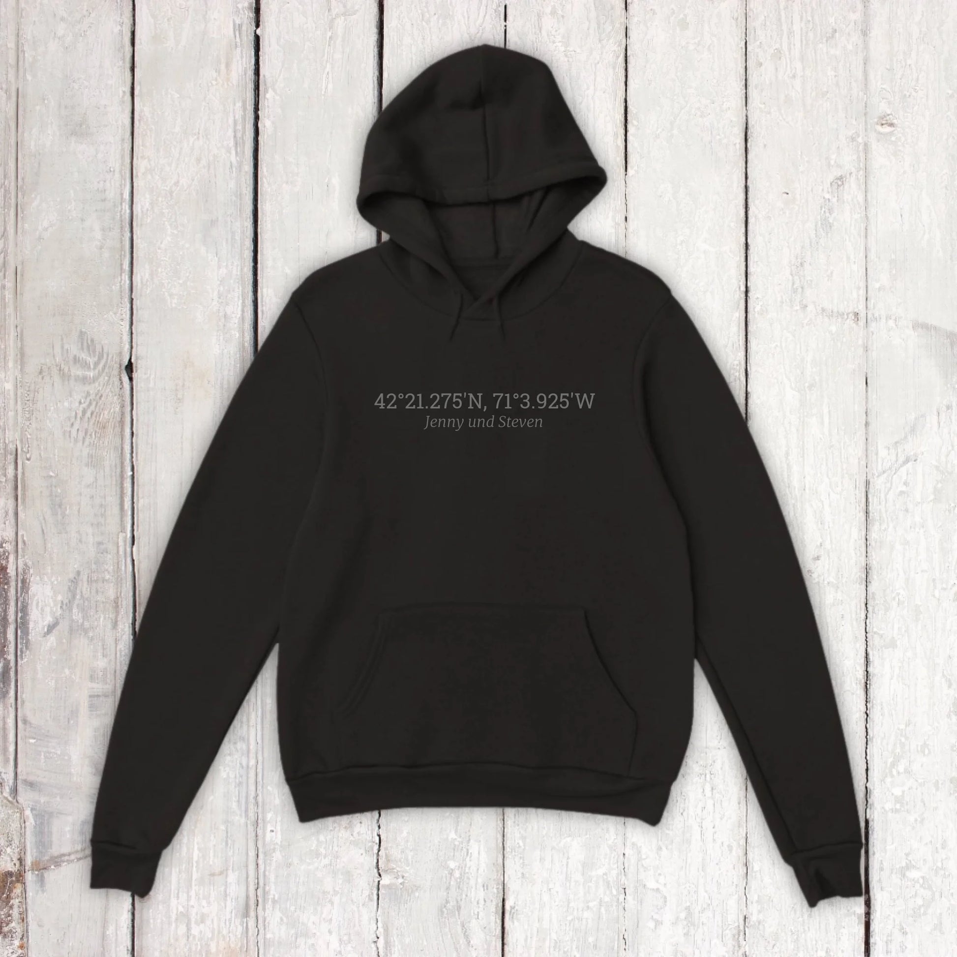 eure gemeinsamen Koordinaten - individueller Hoodie | Personalize Palace