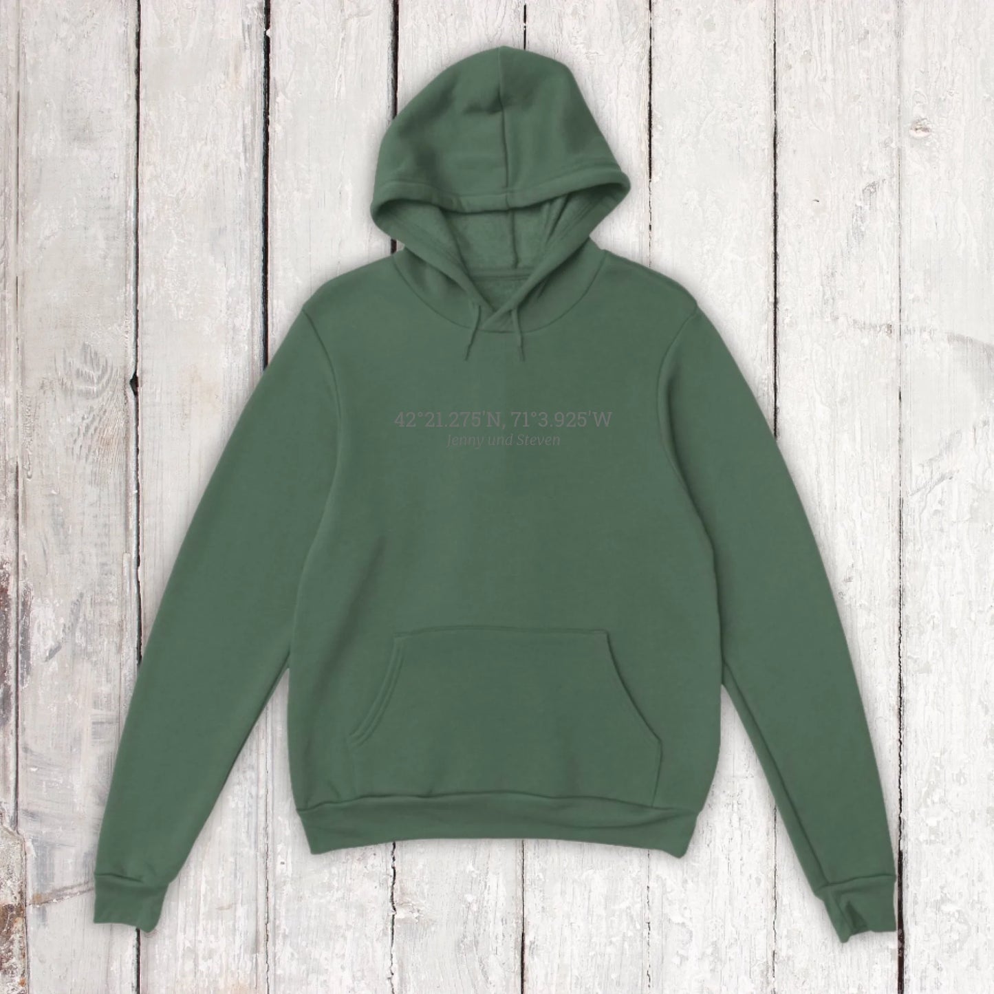eure gemeinsamen Koordinaten - individueller Hoodie | Personalize Palace