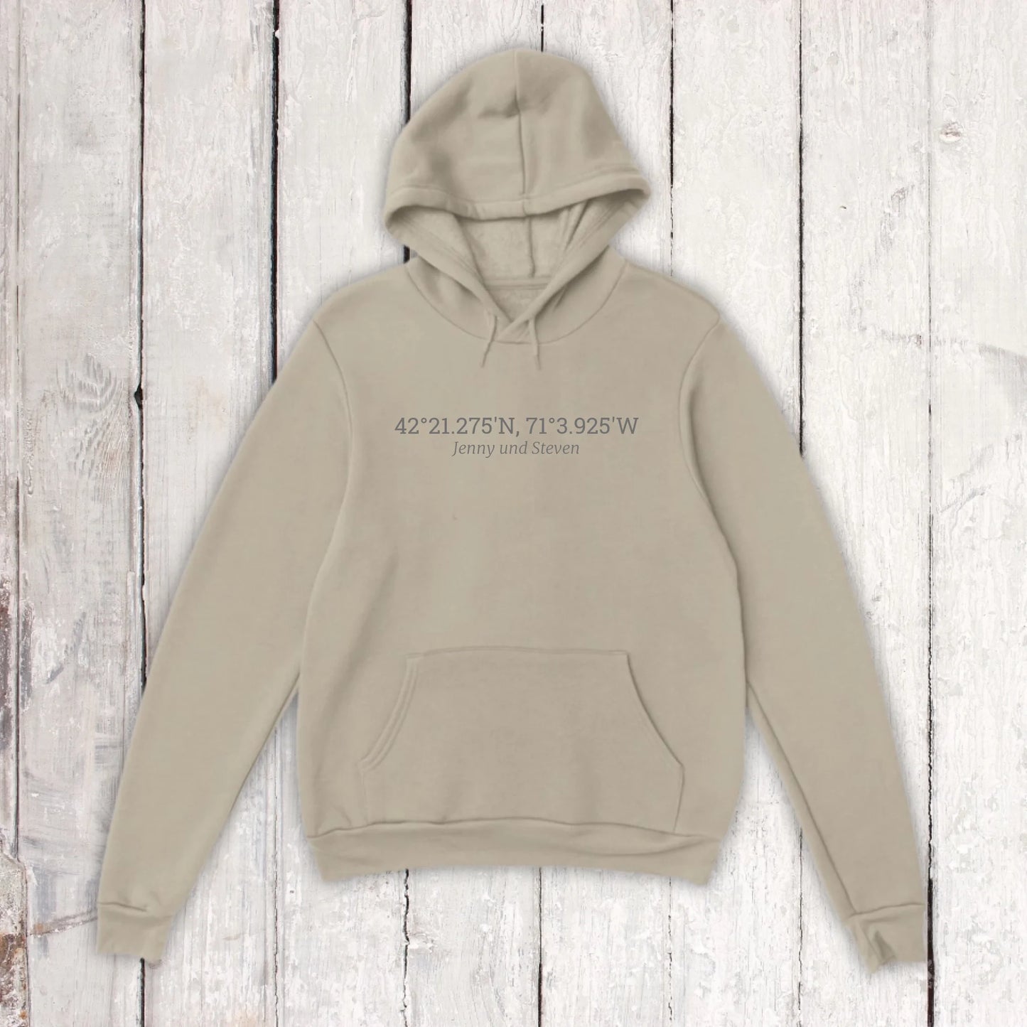 eure gemeinsamen Koordinaten - individueller Hoodie | Personalize Palace