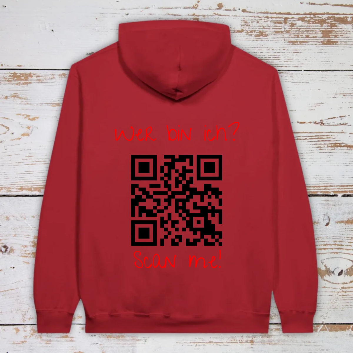 dein QR-Code | Strichcode mit Text - individueller Code Hoodie | Personalize Palace