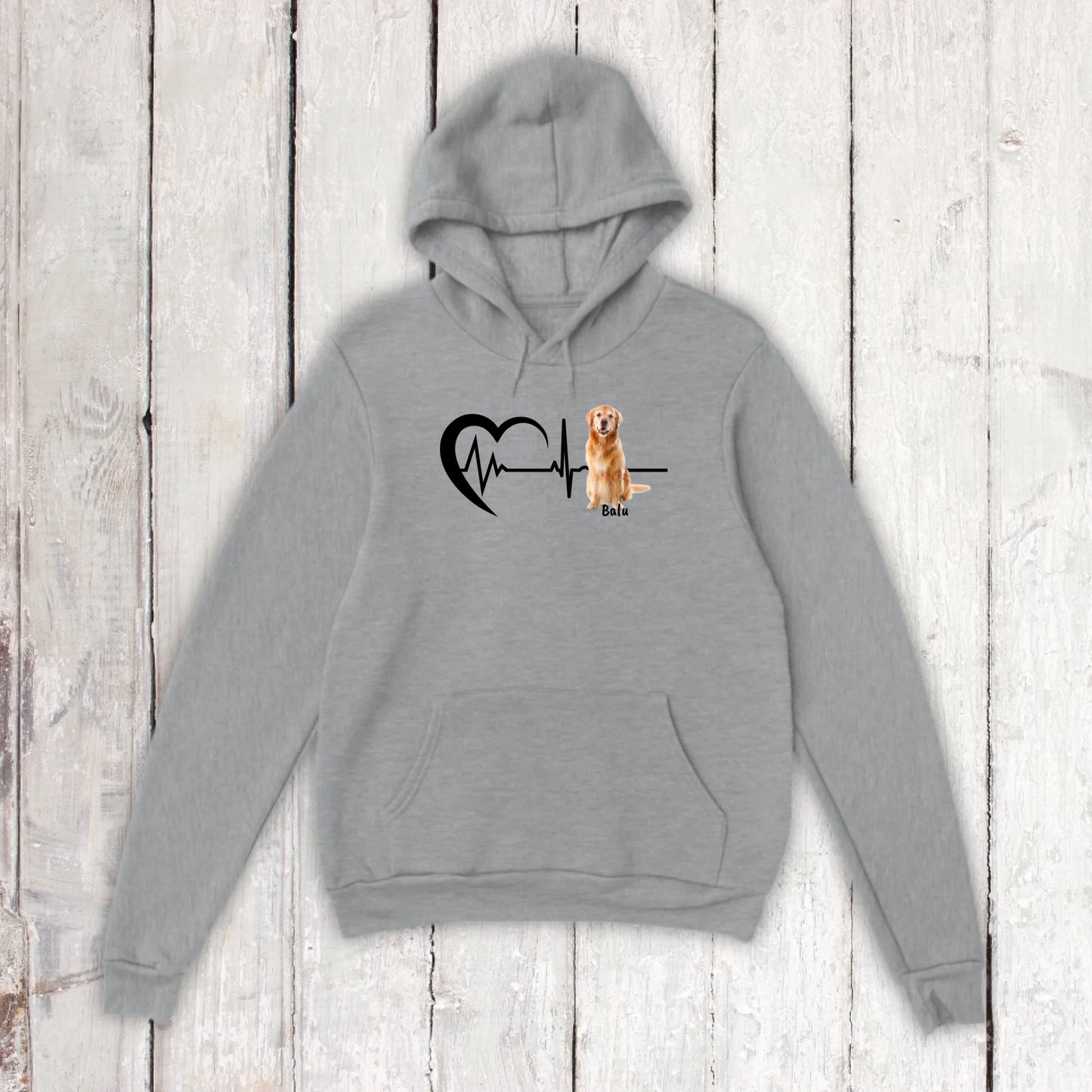 Heartbeat with photo - Personalized T-shirt 