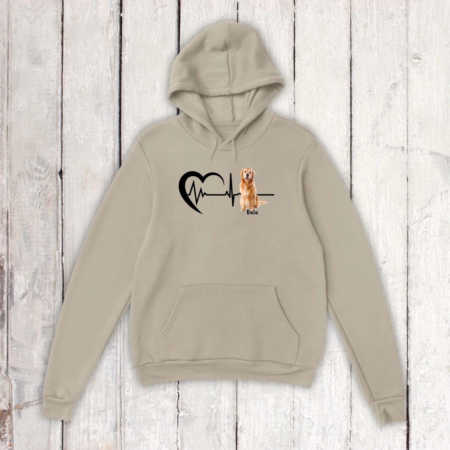 Heartbeat with photo - Personalized T-shirt 