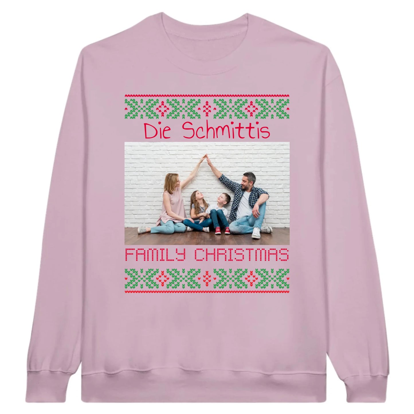 Ugly Christmas hoodie with your photo and text - personalize your Christmas