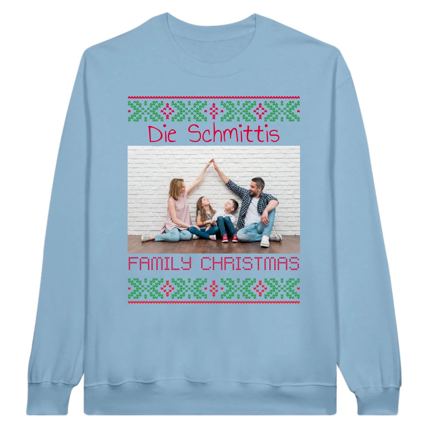 Ugly Christmas T-shirt with your photo and text - personalize your Christmas