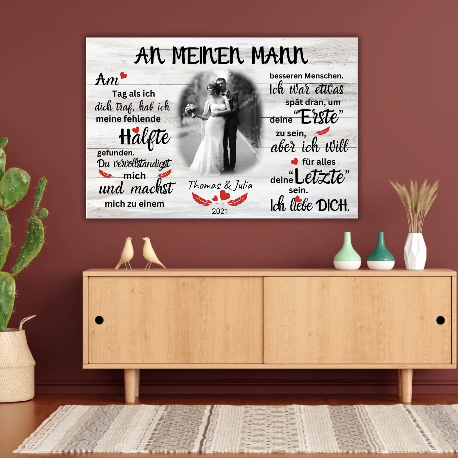 Mein Happy End (an sie oder ihn) - Paar-Leinwand | Personalize Palace