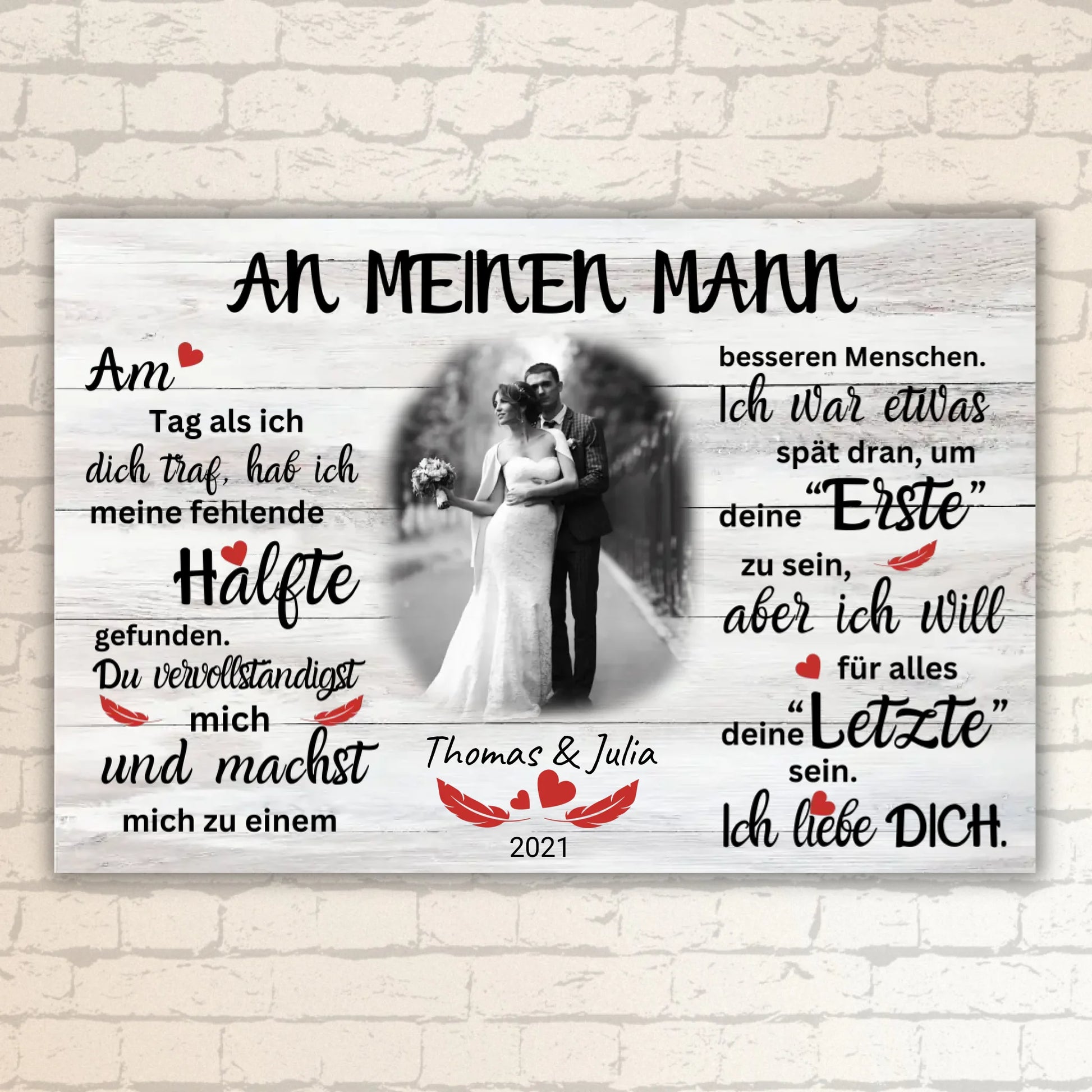 Mein Happy End (an sie oder ihn) - Paar-Leinwand | Personalize Palace