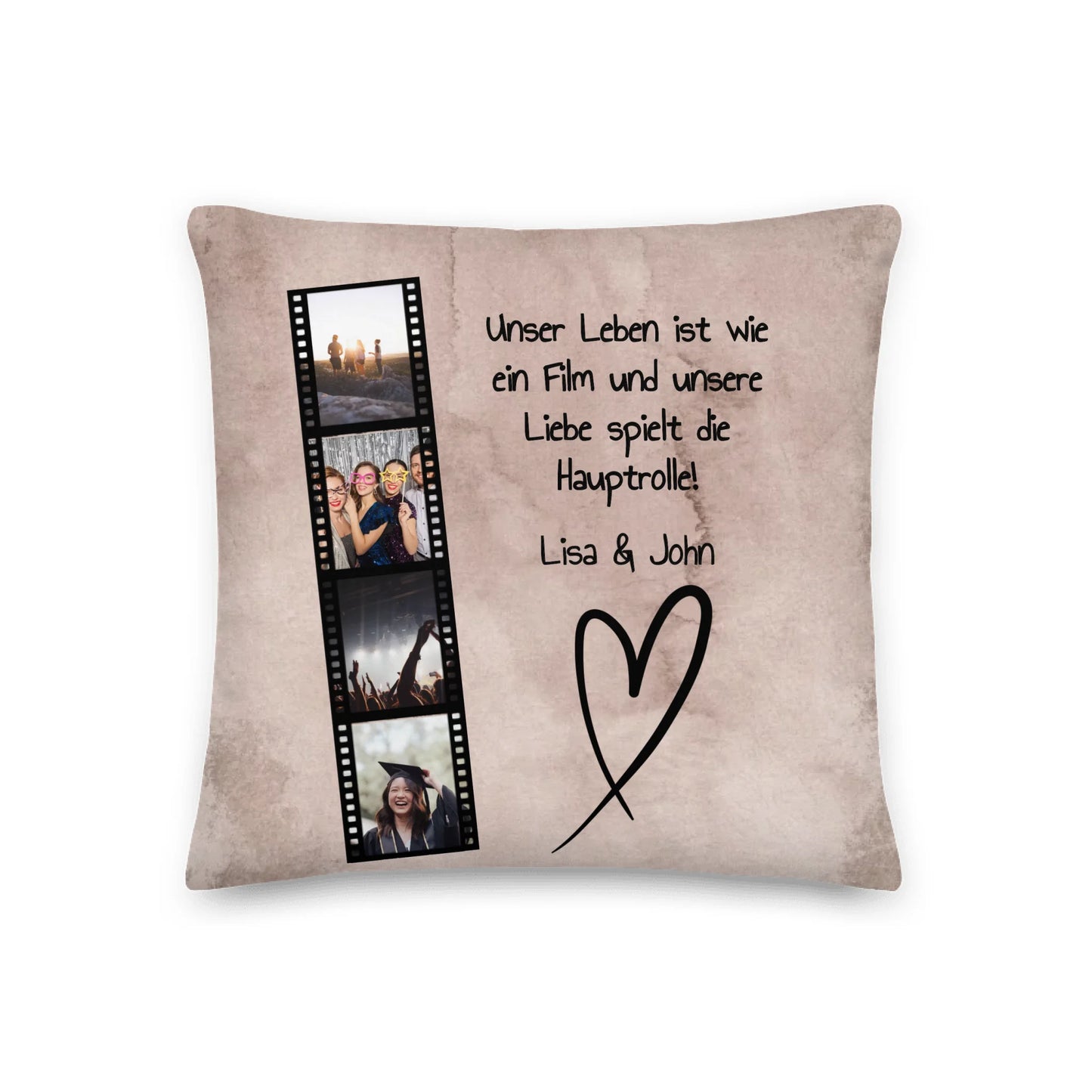 Personalisierte Decke: Fotorolle, Fotobox, Fotodecke, Leben, Liebe, Film - Individuelle Decke | Personalize Palace