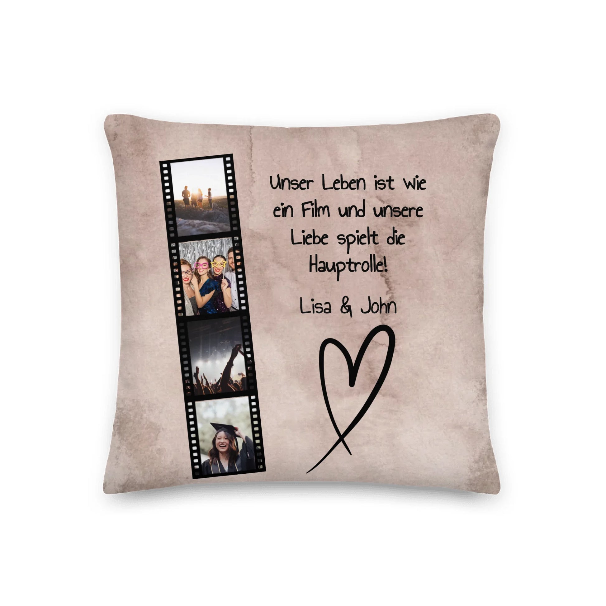 Personalisierte Decke: Fotorolle, Fotobox, Fotodecke, Leben, Liebe, Film - Individuelle Decke | Personalize Palace